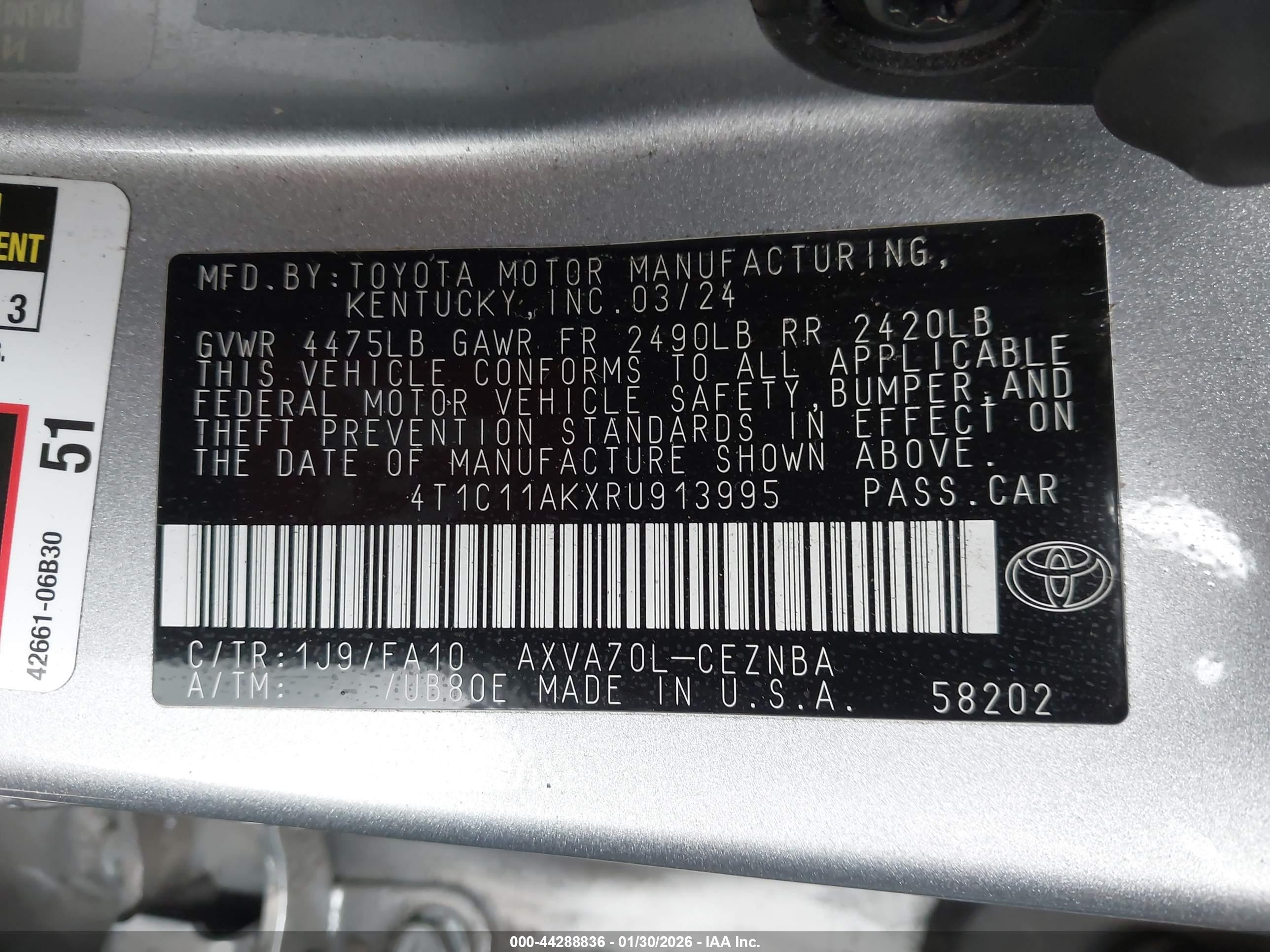 TOYOTA CAMRY image 9