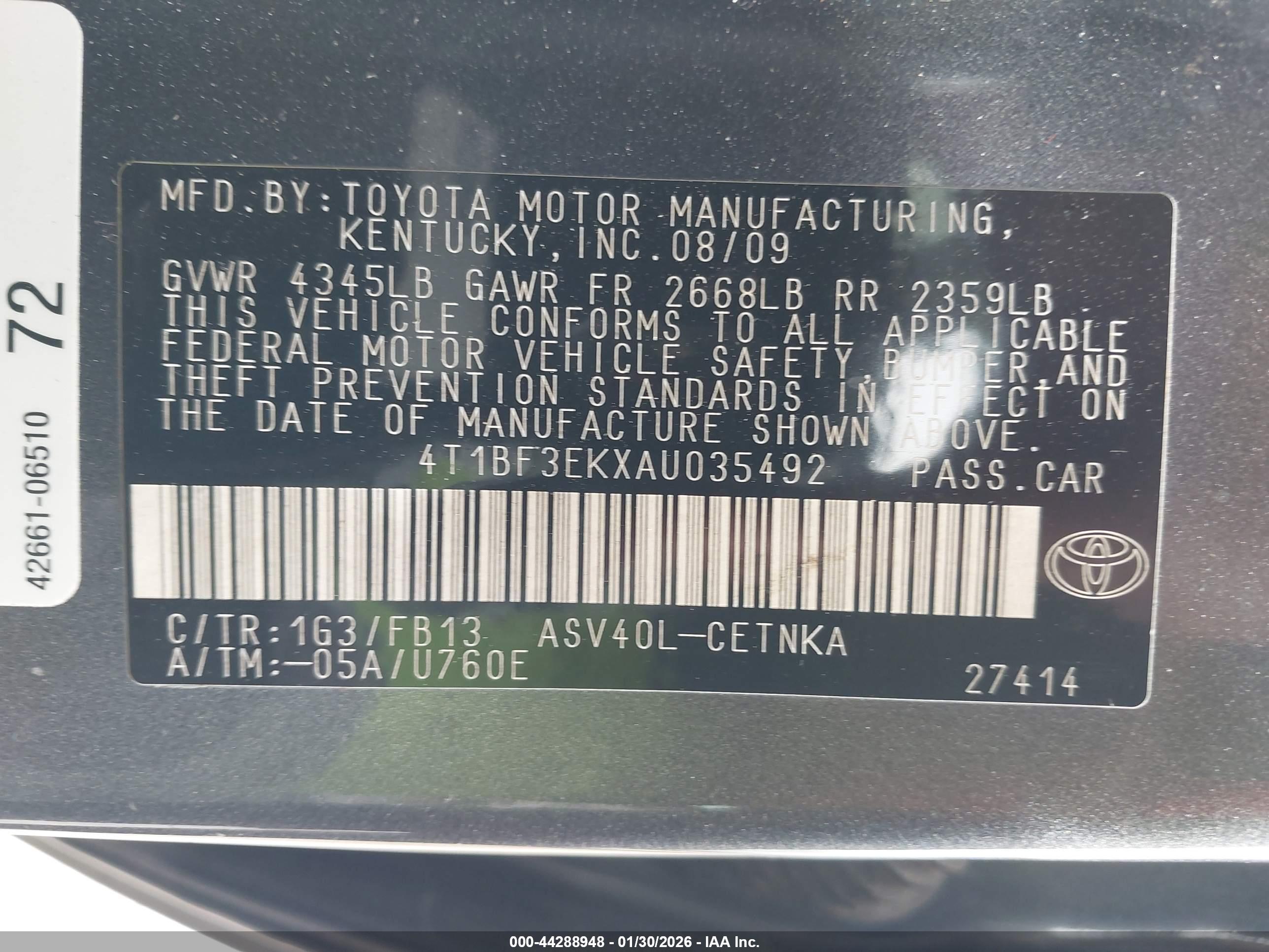 TOYOTA CAMRY image 9