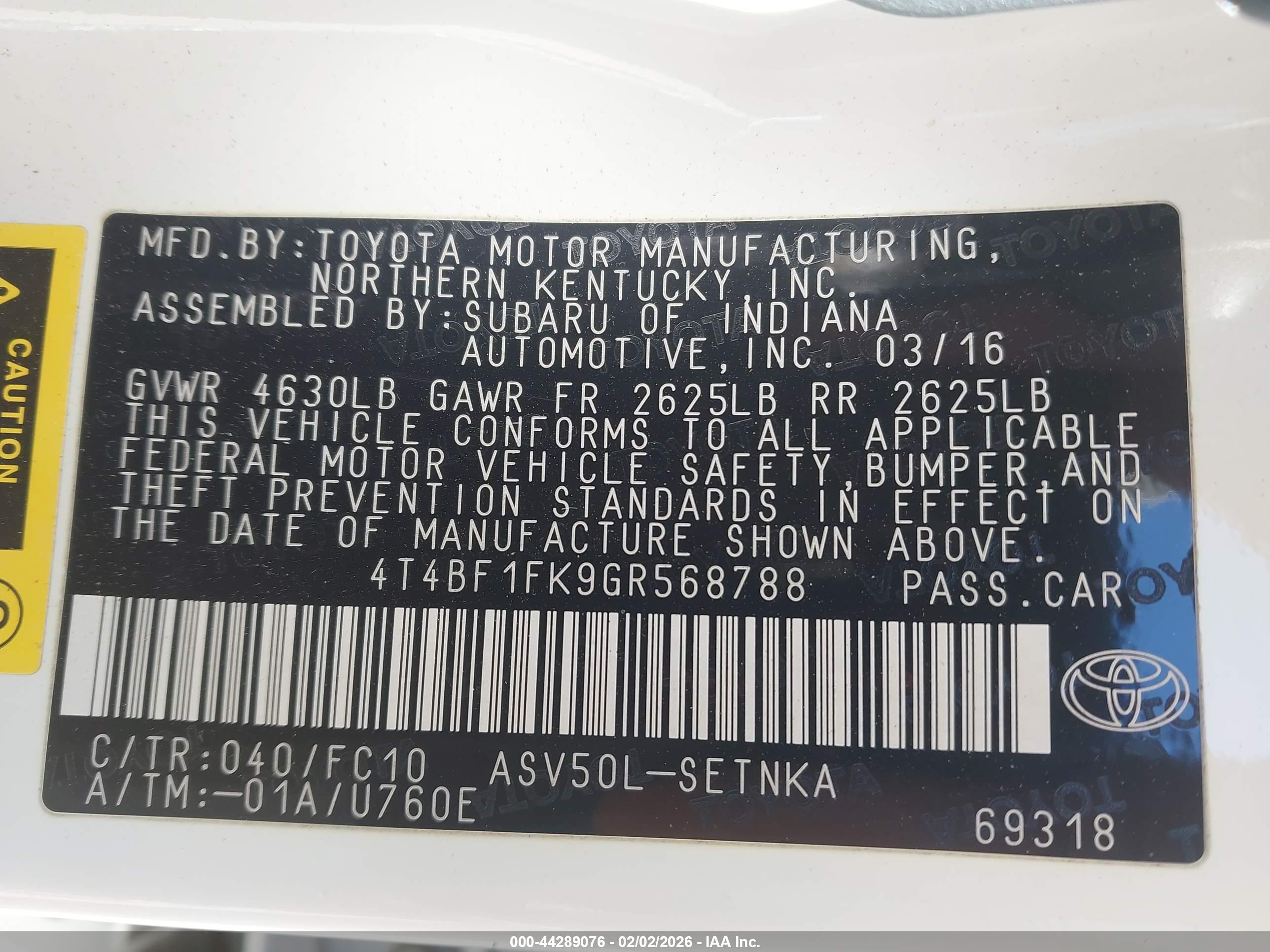 TOYOTA CAMRY image 9