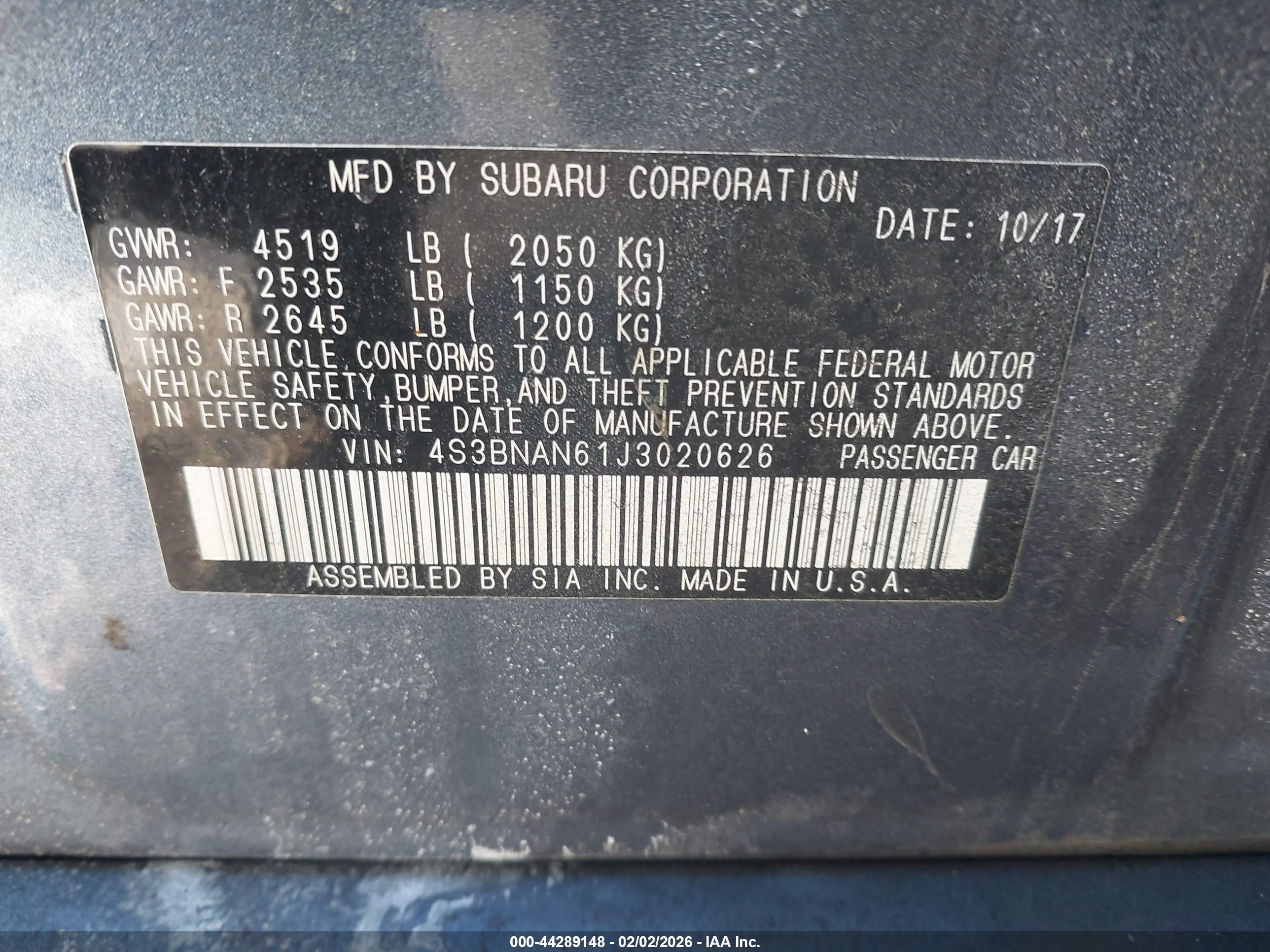 SUBARU LEGACY image 9