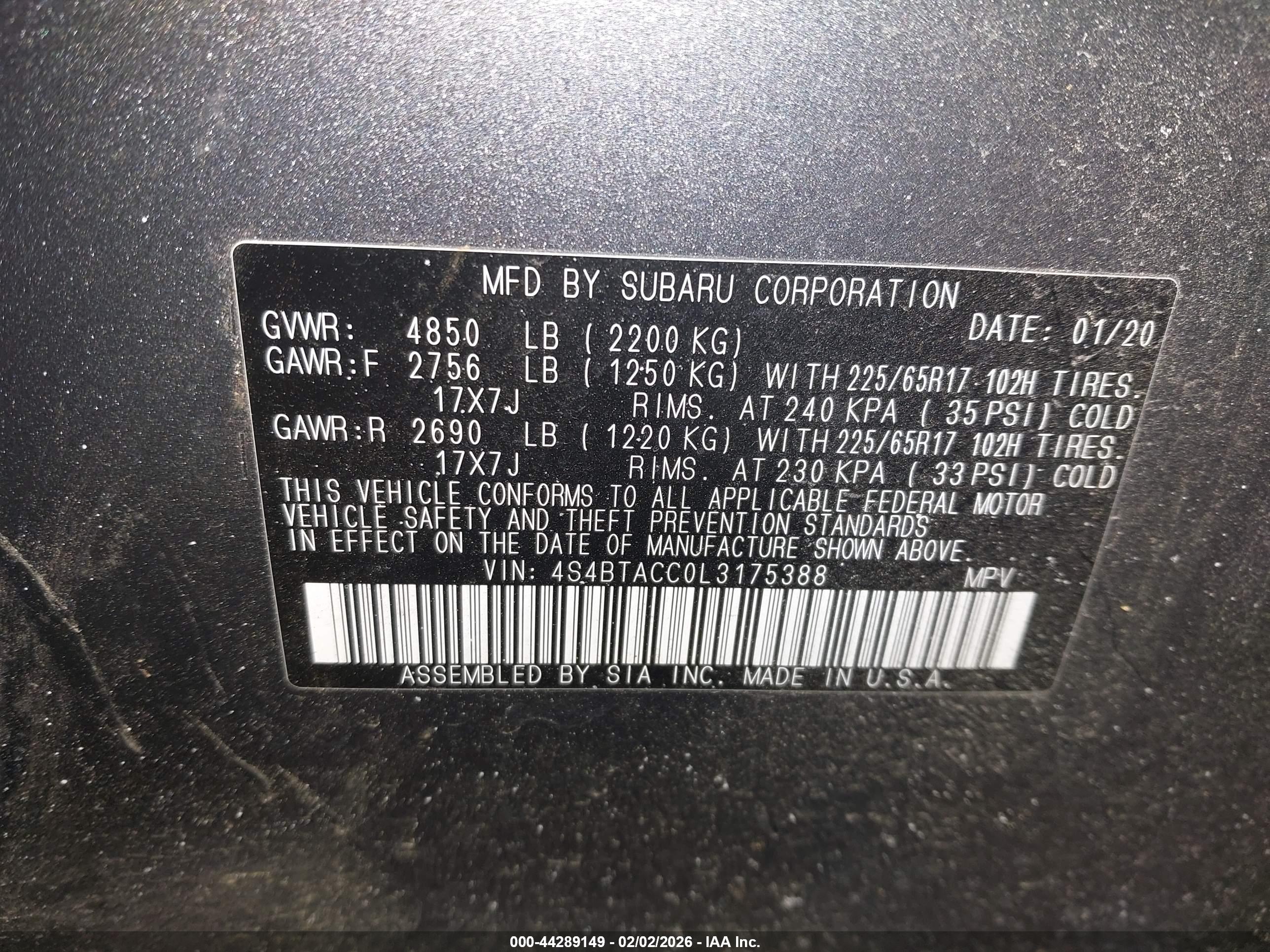 SUBARU OUTBACK image 9