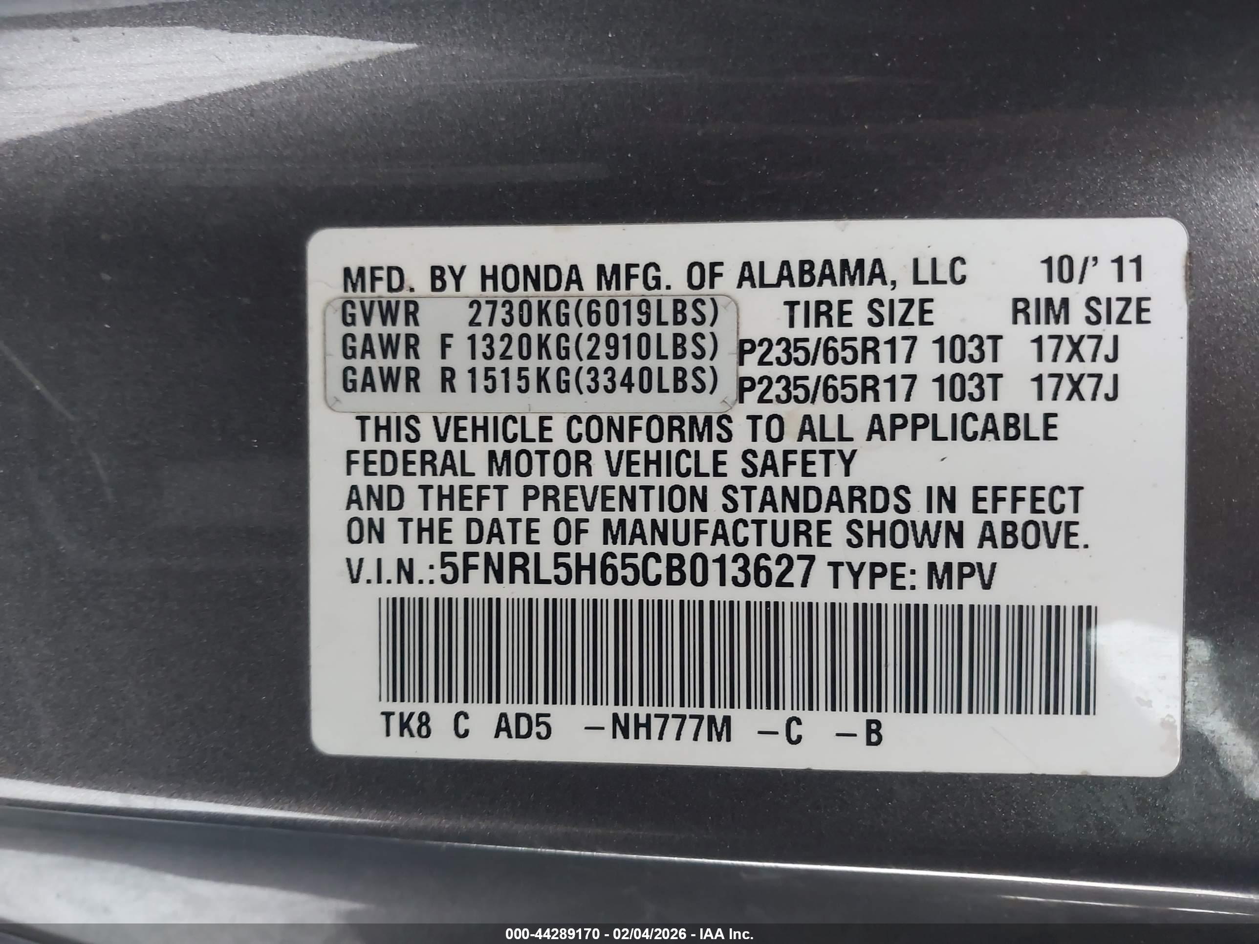 HONDA ODYSSEY image 9