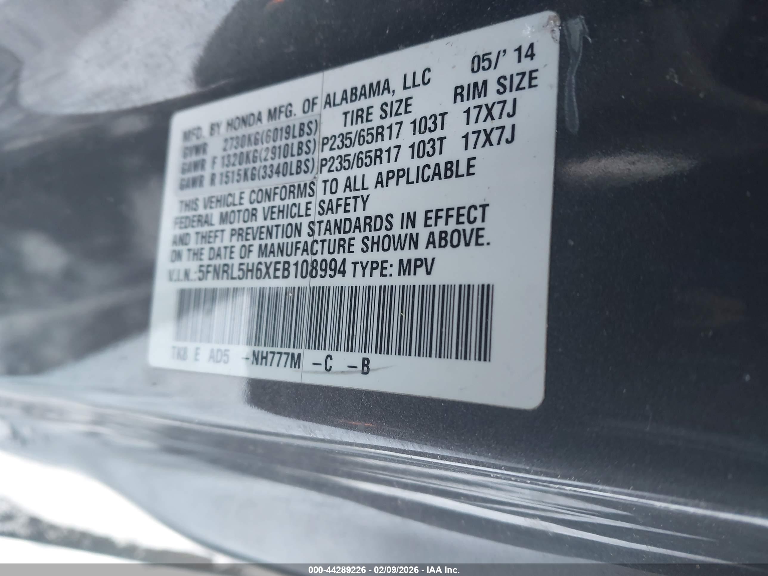 HONDA ODYSSEY image 9