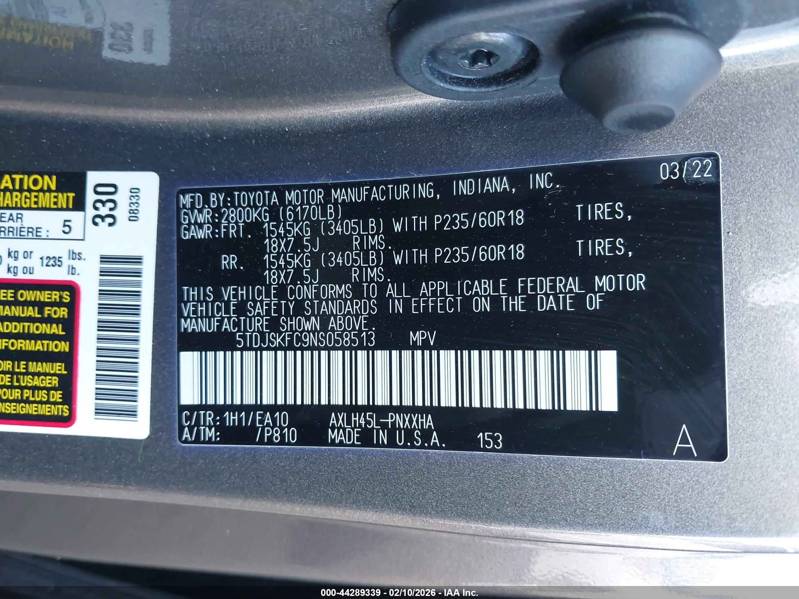 TOYOTA SIENNA image 9