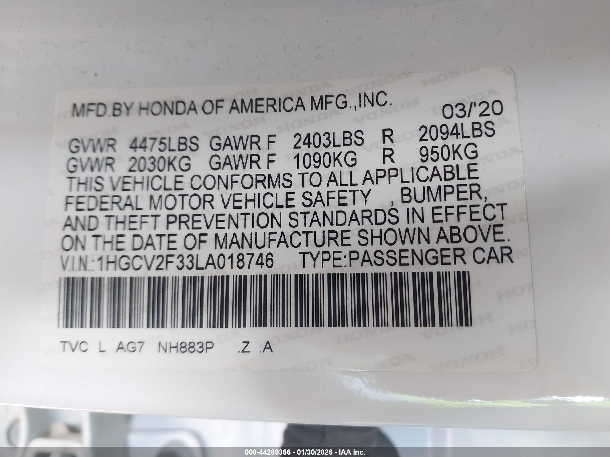 HONDA ACCORD image 9