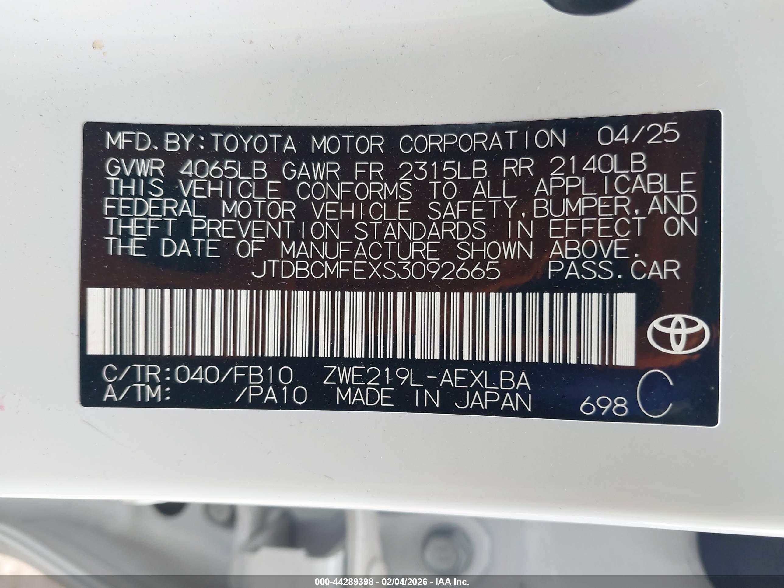 TOYOTA COROLLA image 9