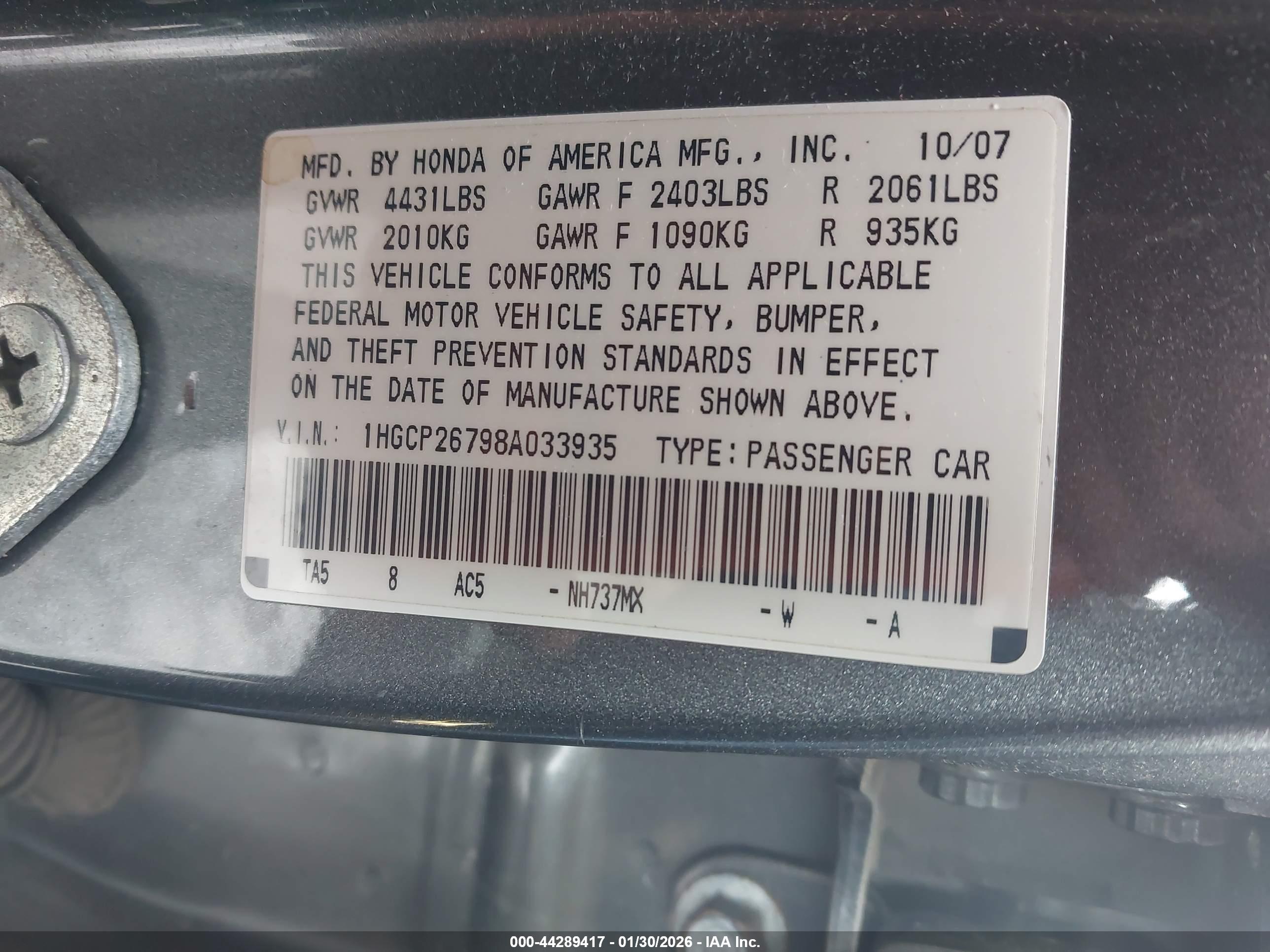 HONDA ACCORD image 9
