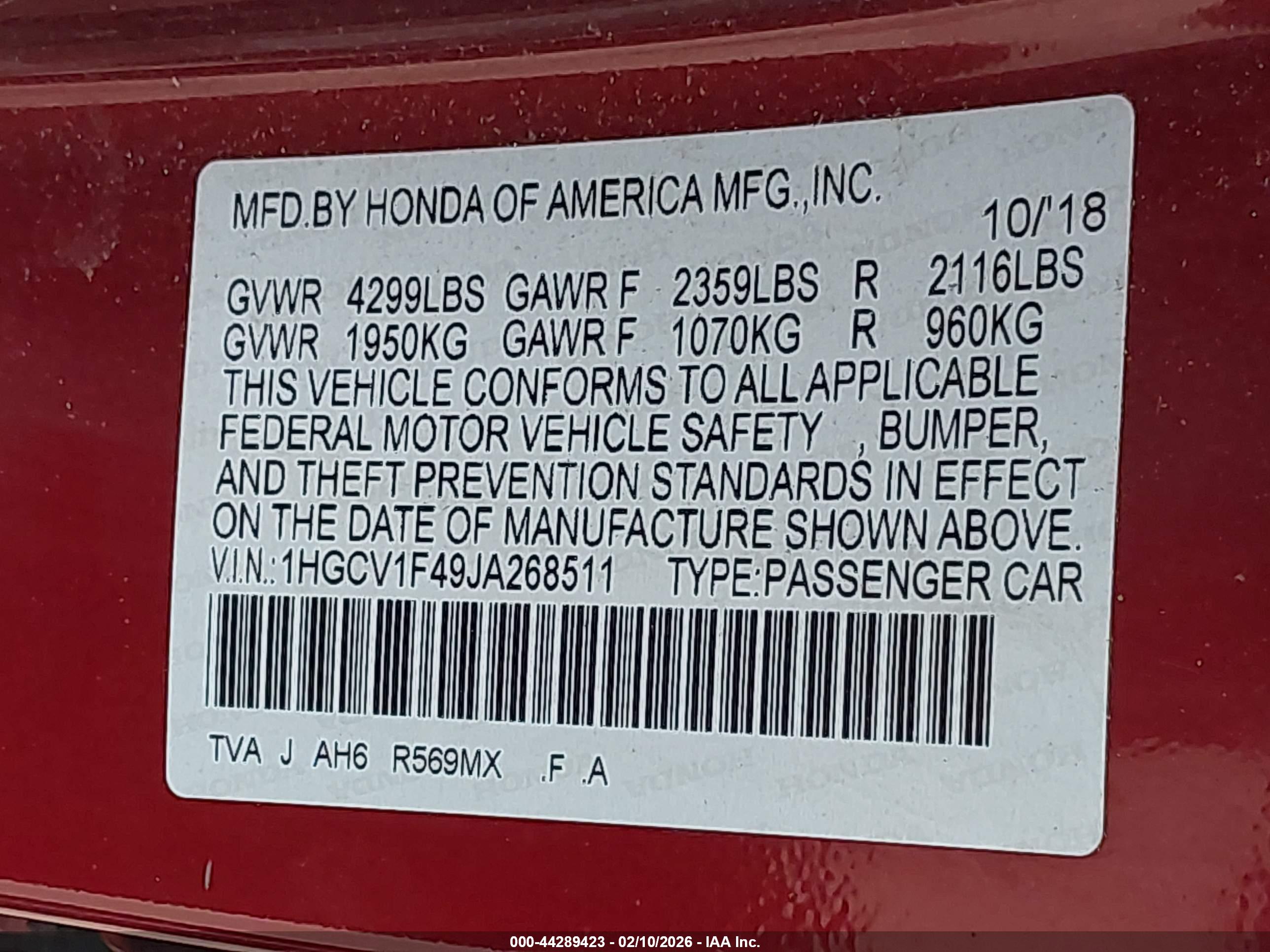 HONDA ACCORD image 9