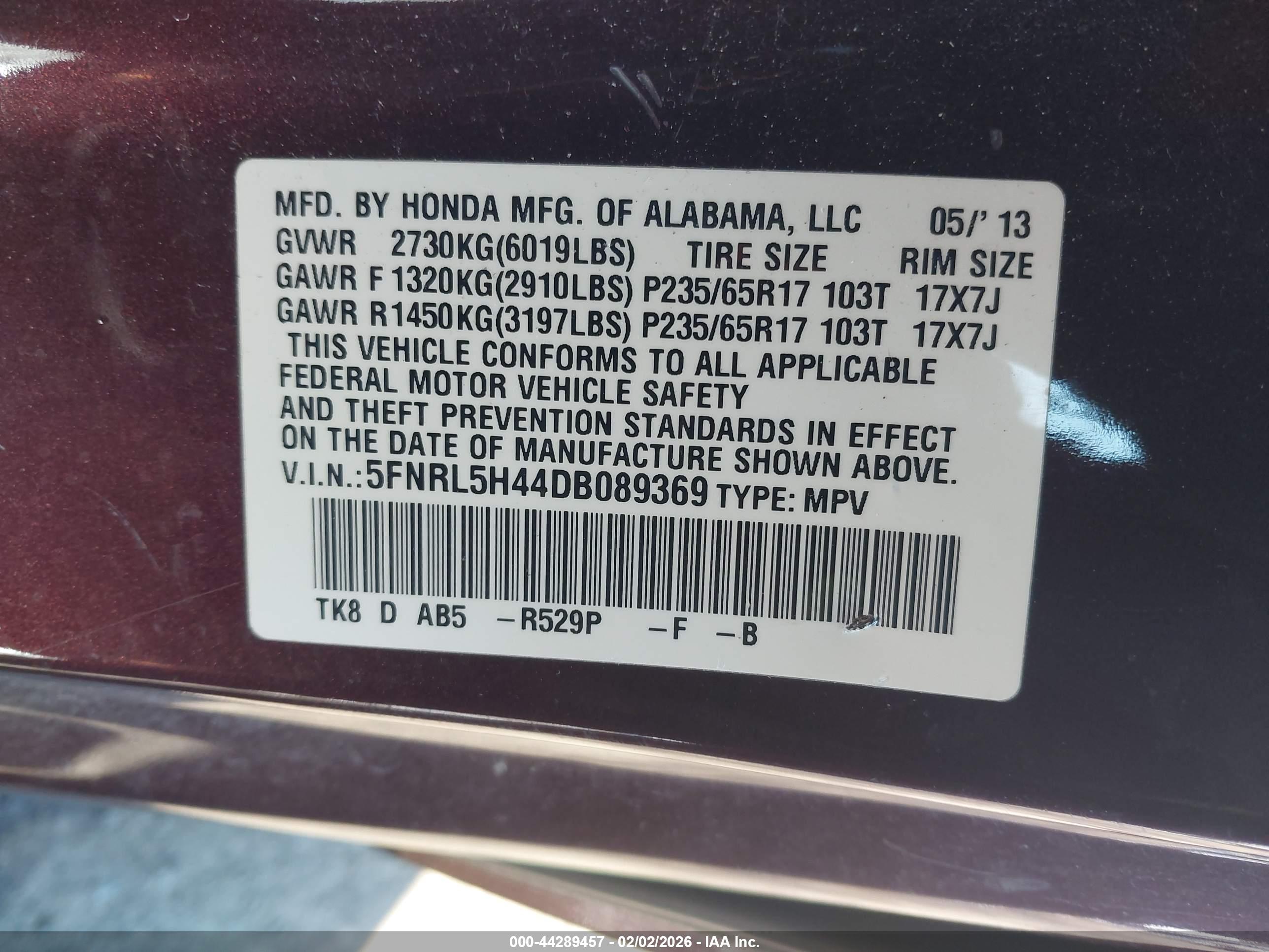 HONDA ODYSSEY image 9