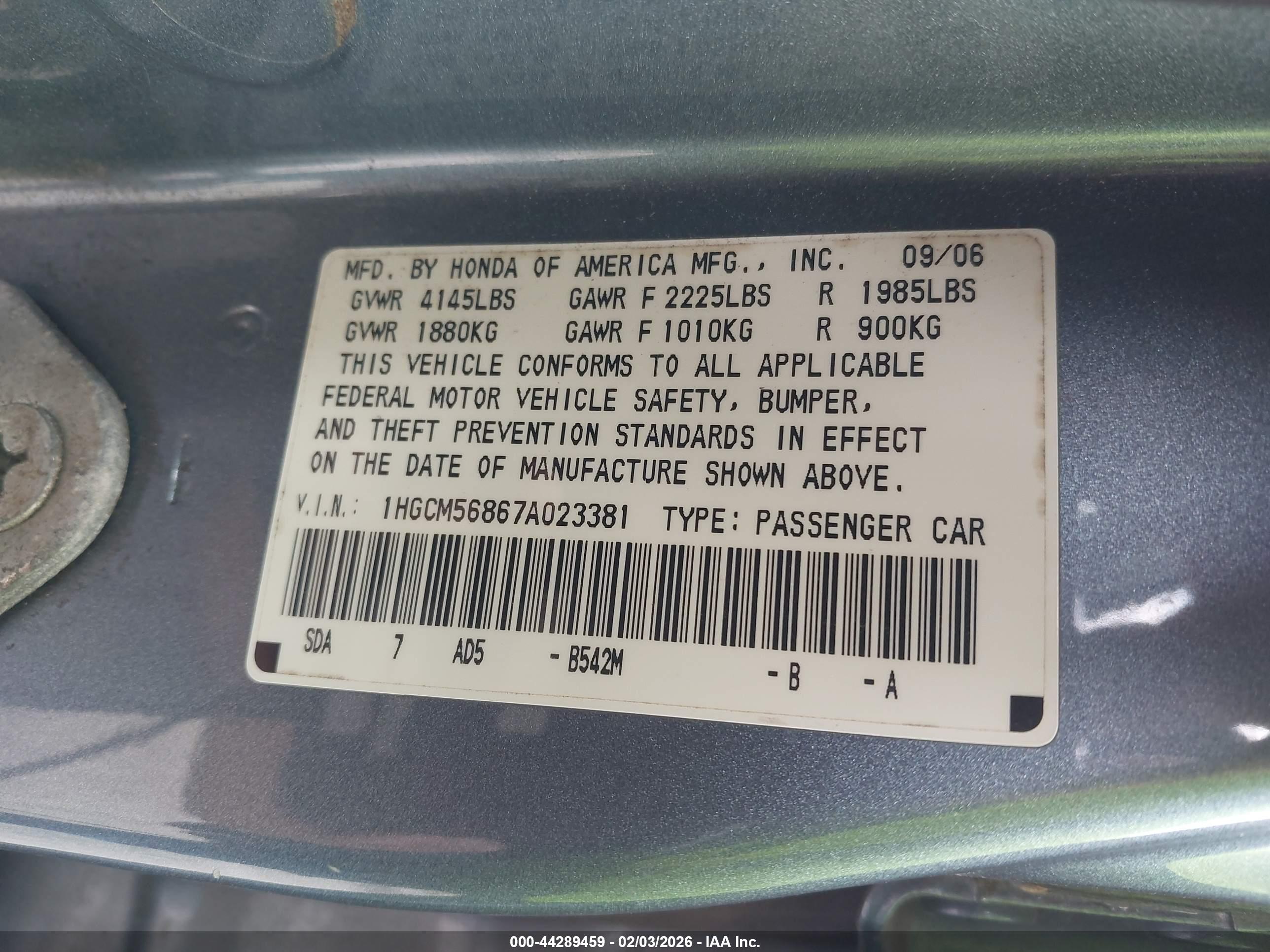 HONDA ACCORD image 9