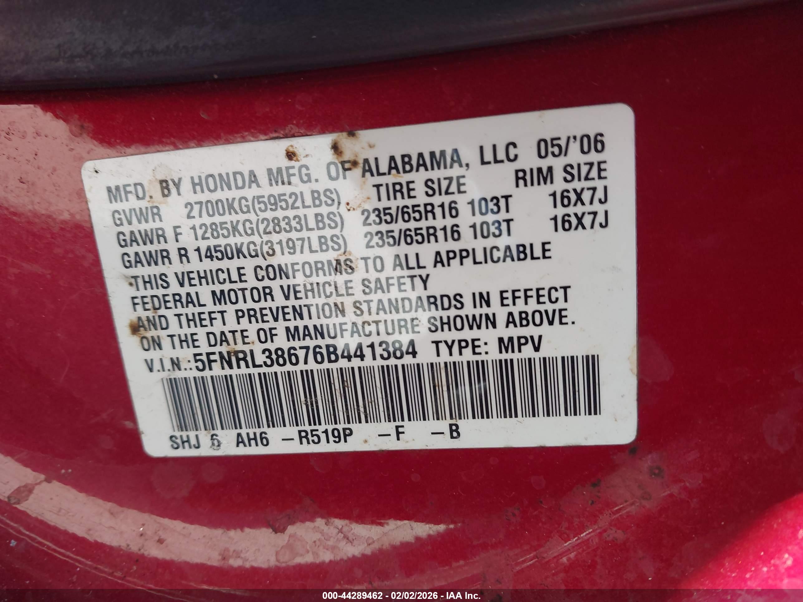 HONDA ODYSSEY image 9