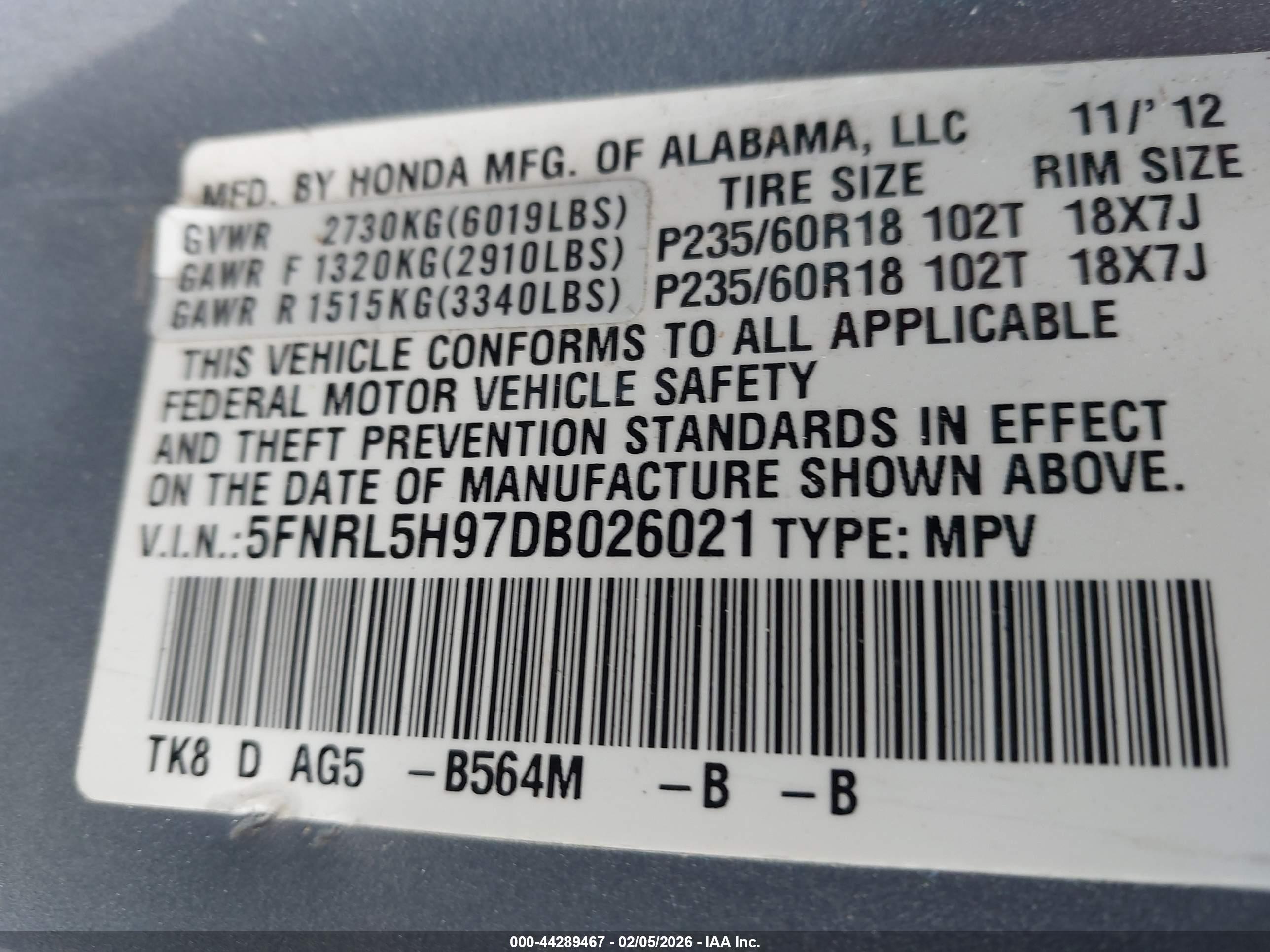 HONDA ODYSSEY image 9