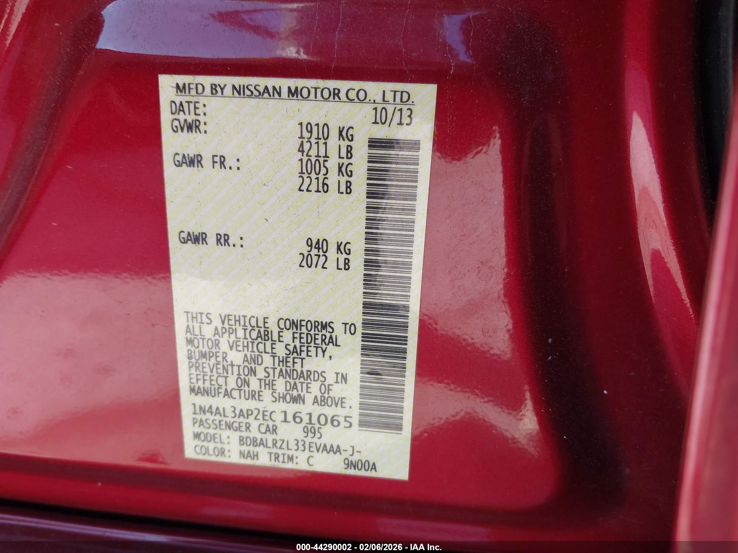 NISSAN ALTIMA image 9