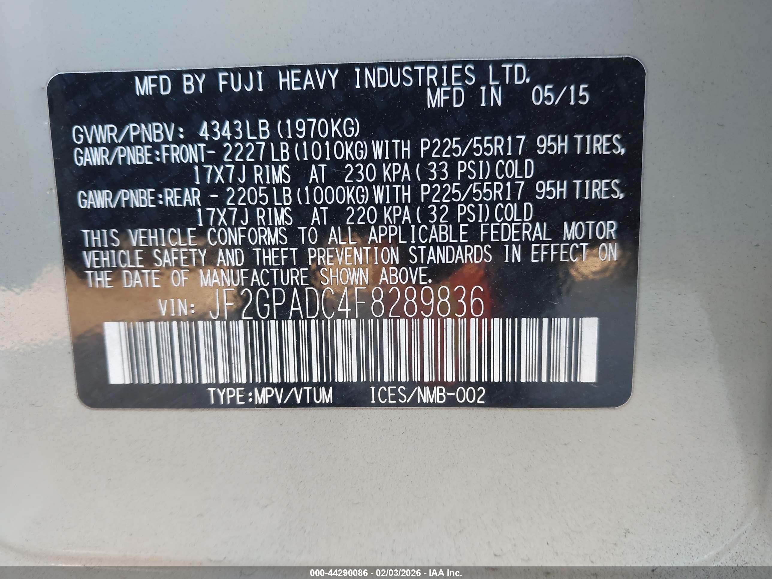 SUBARU XV image 9