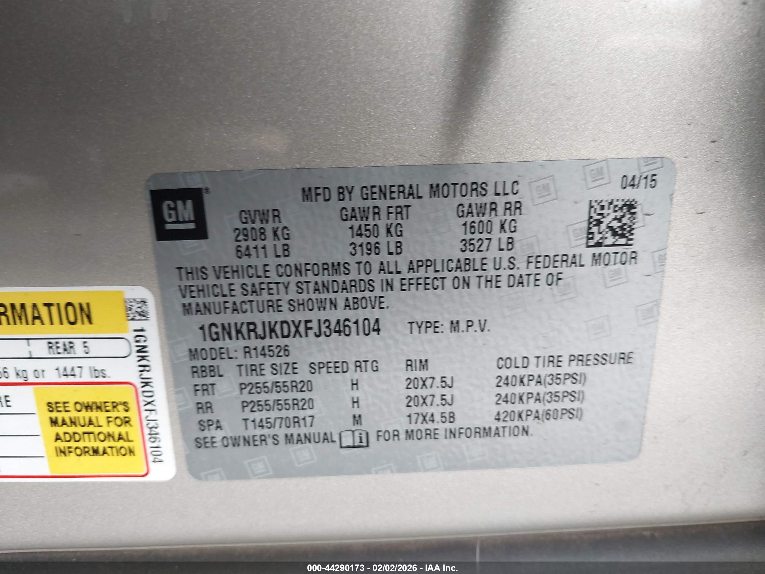 CHEVROLET TRAVERSE image 9