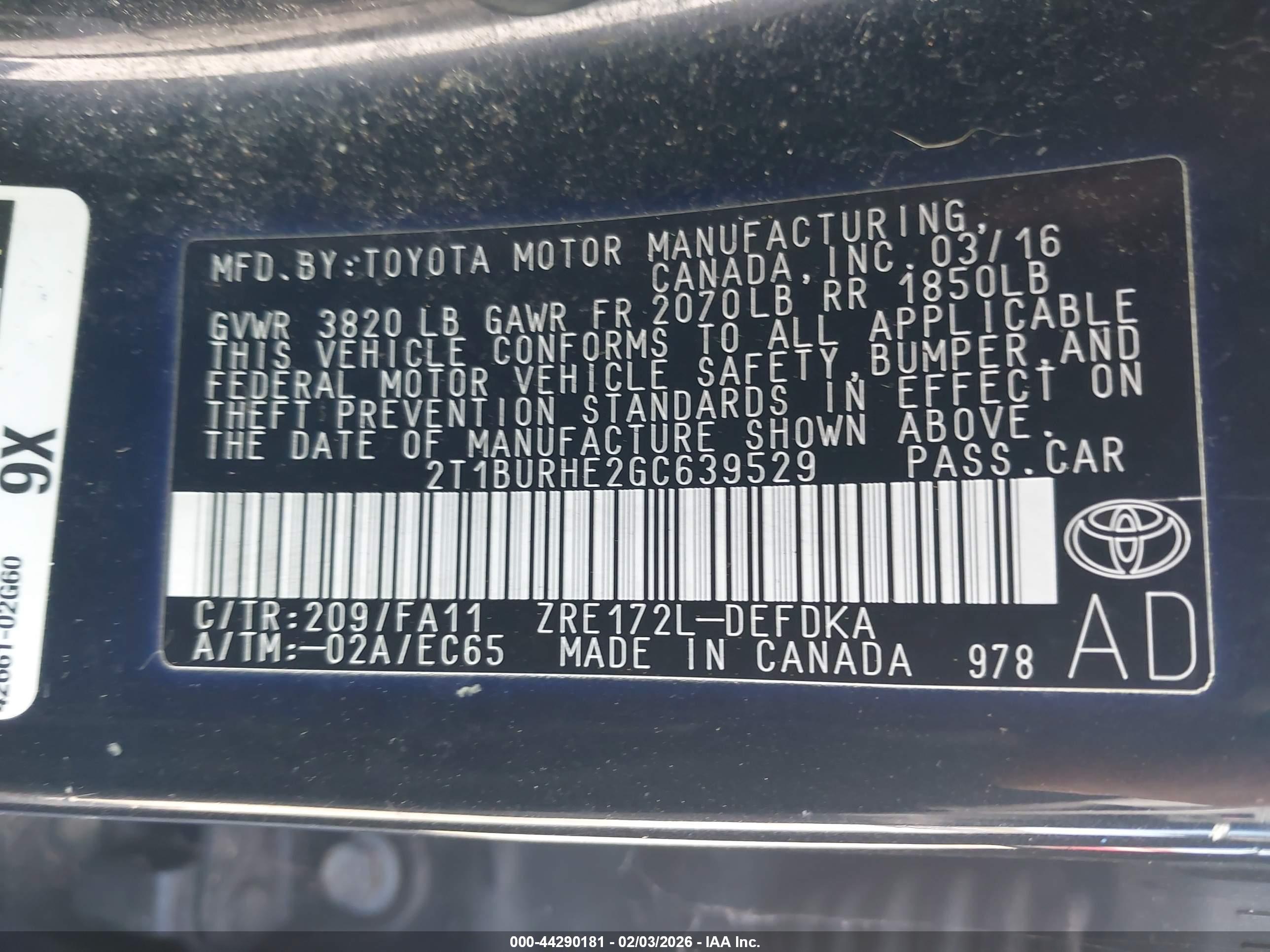 TOYOTA COROLLA image 9