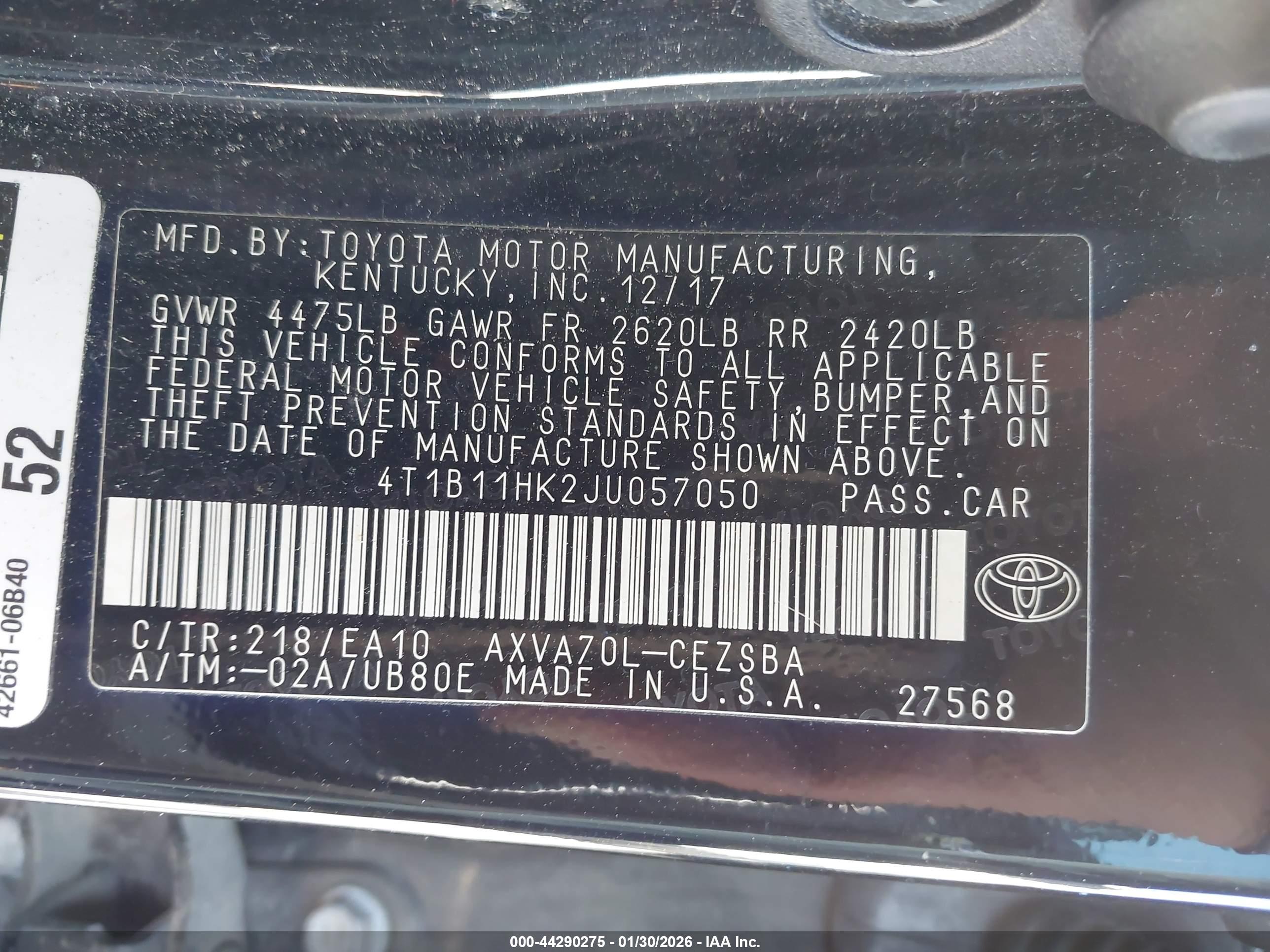 TOYOTA CAMRY image 9