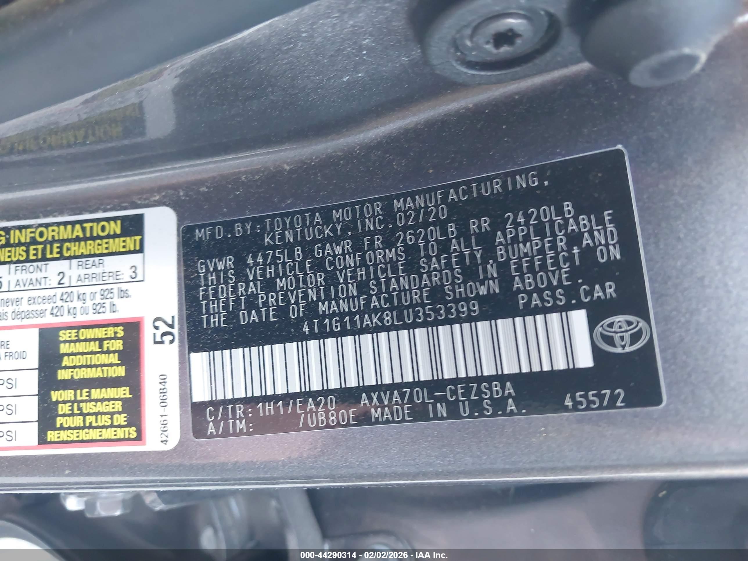 TOYOTA CAMRY image 9