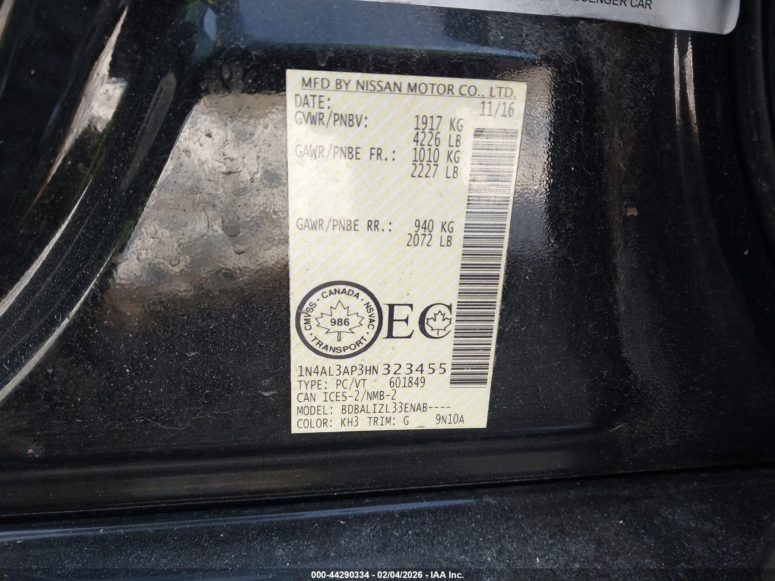 NISSAN ALTIMA image 9