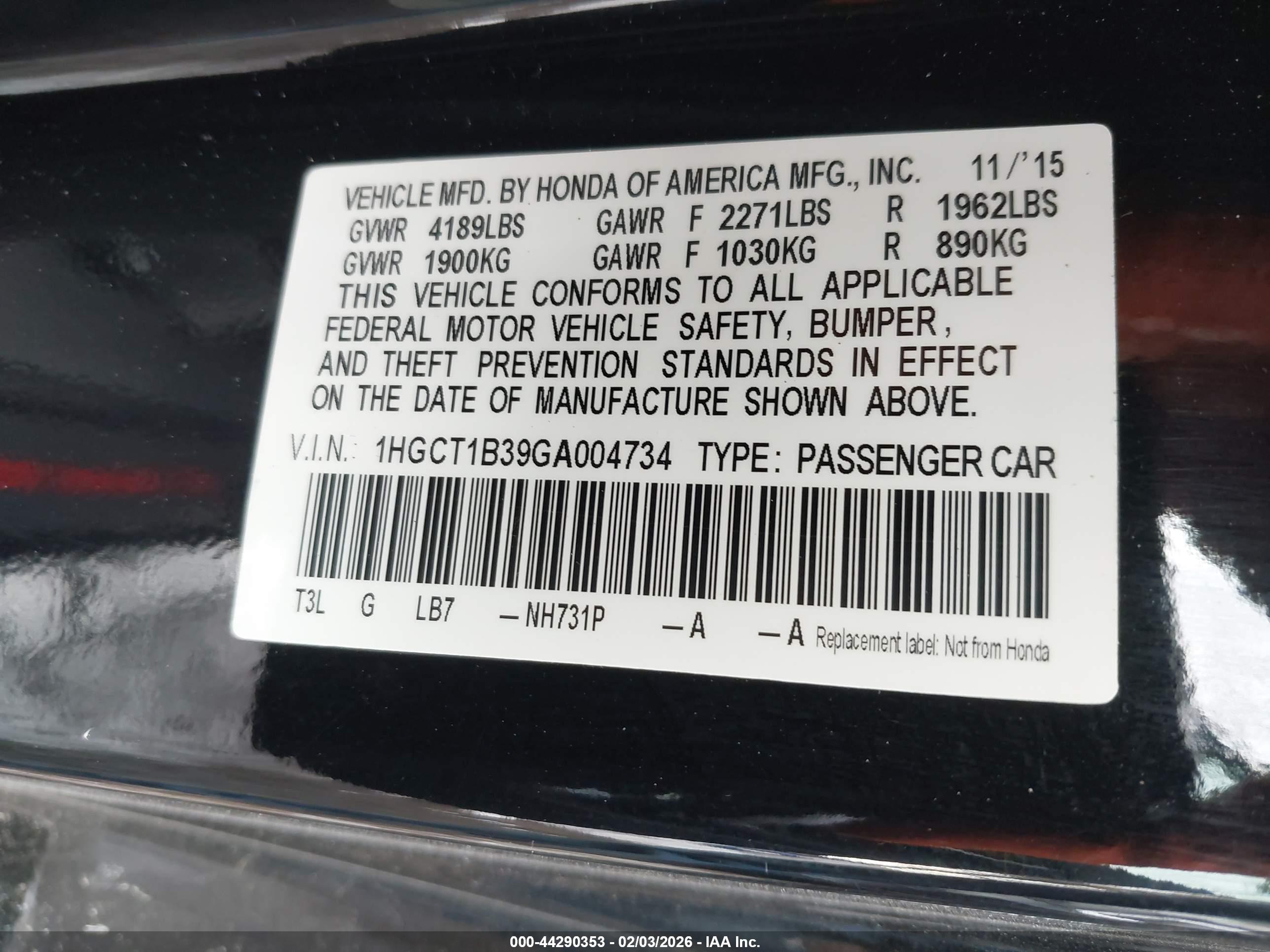 HONDA ACCORD image 9