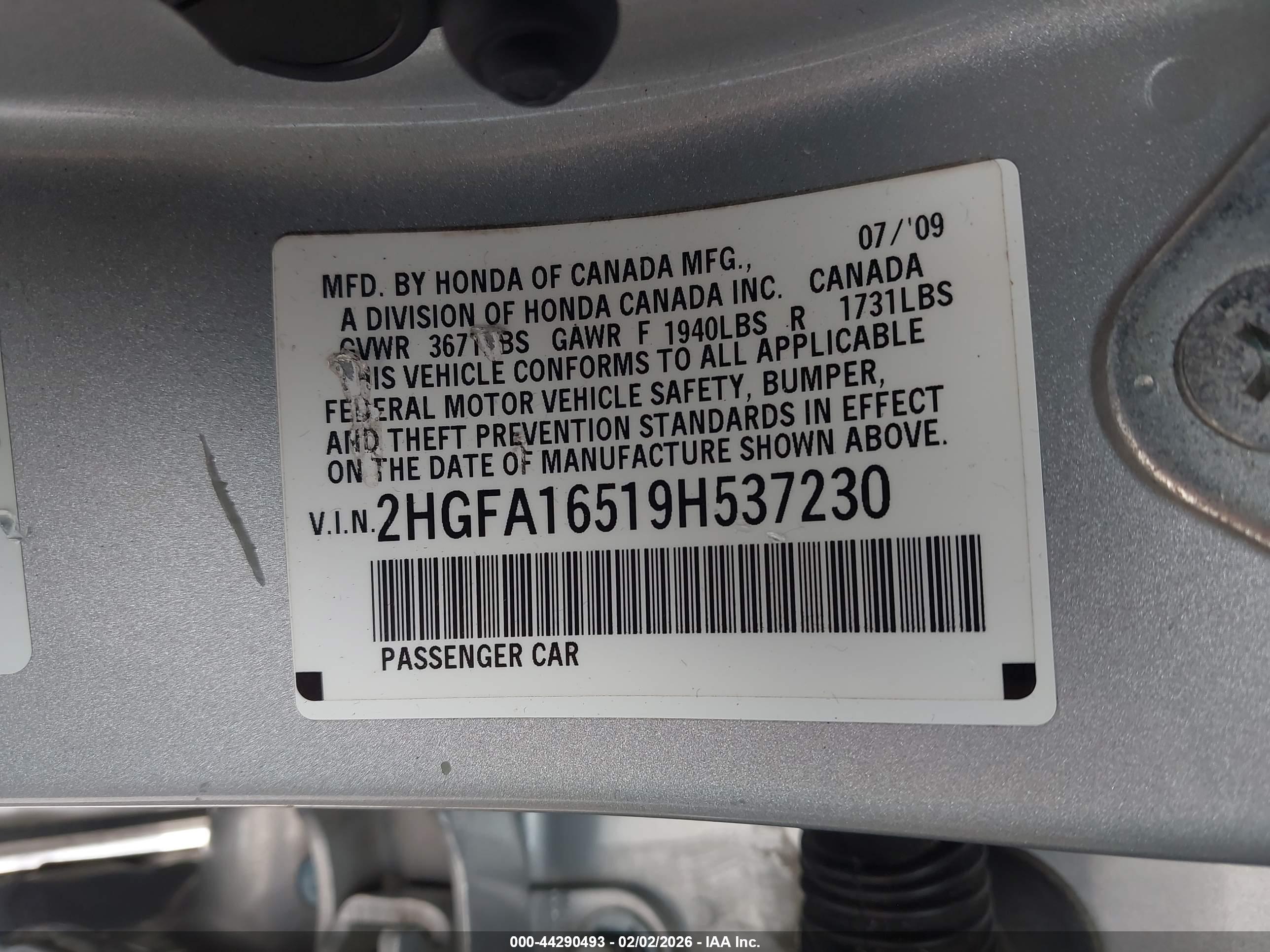 HONDA CIVIC image 9