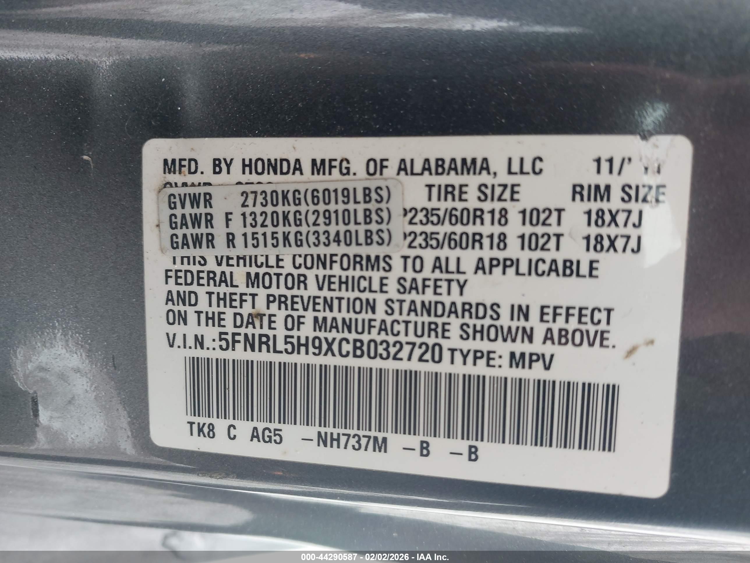 HONDA ODYSSEY image 9