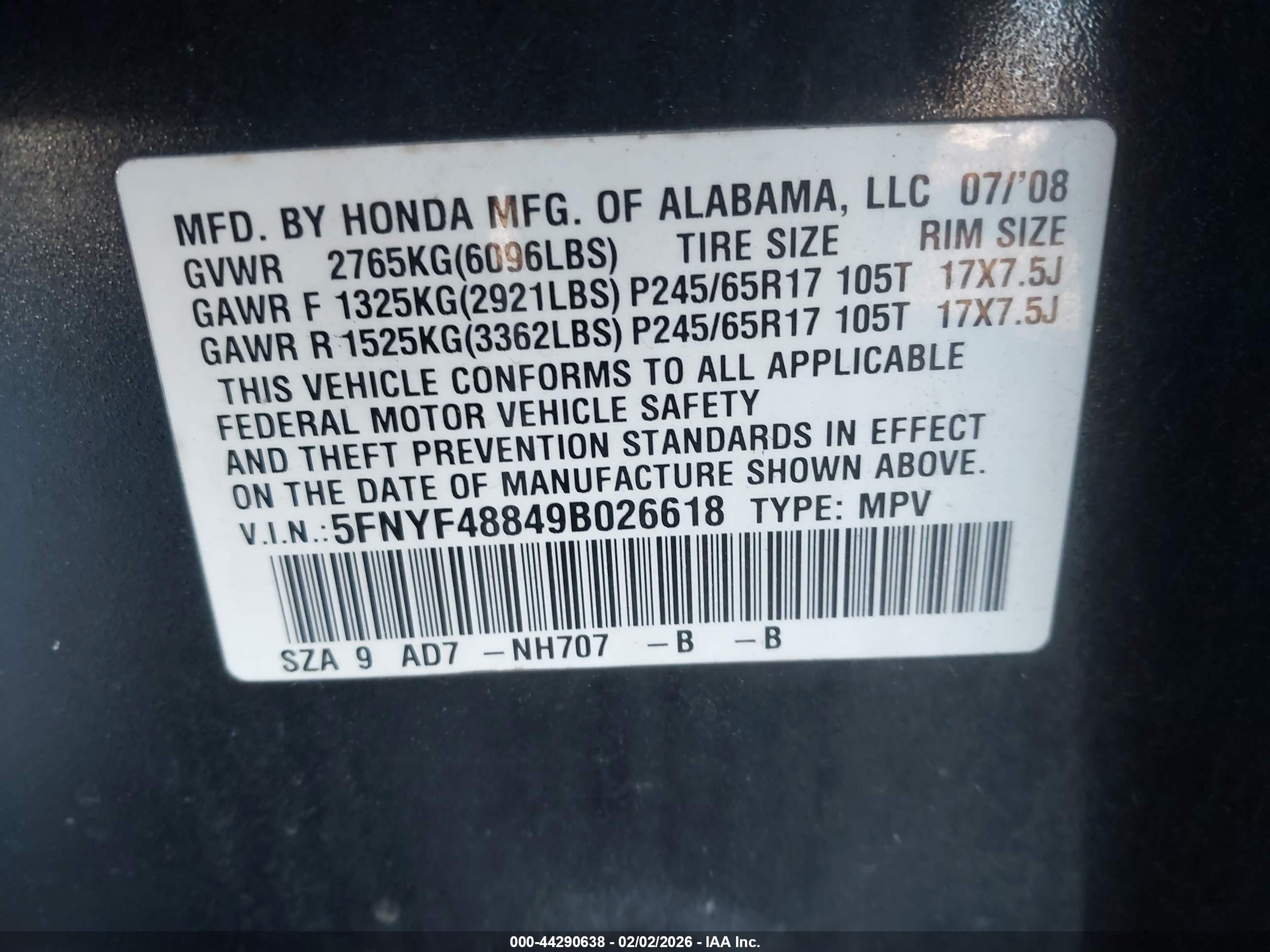 HONDA PILOT image 9