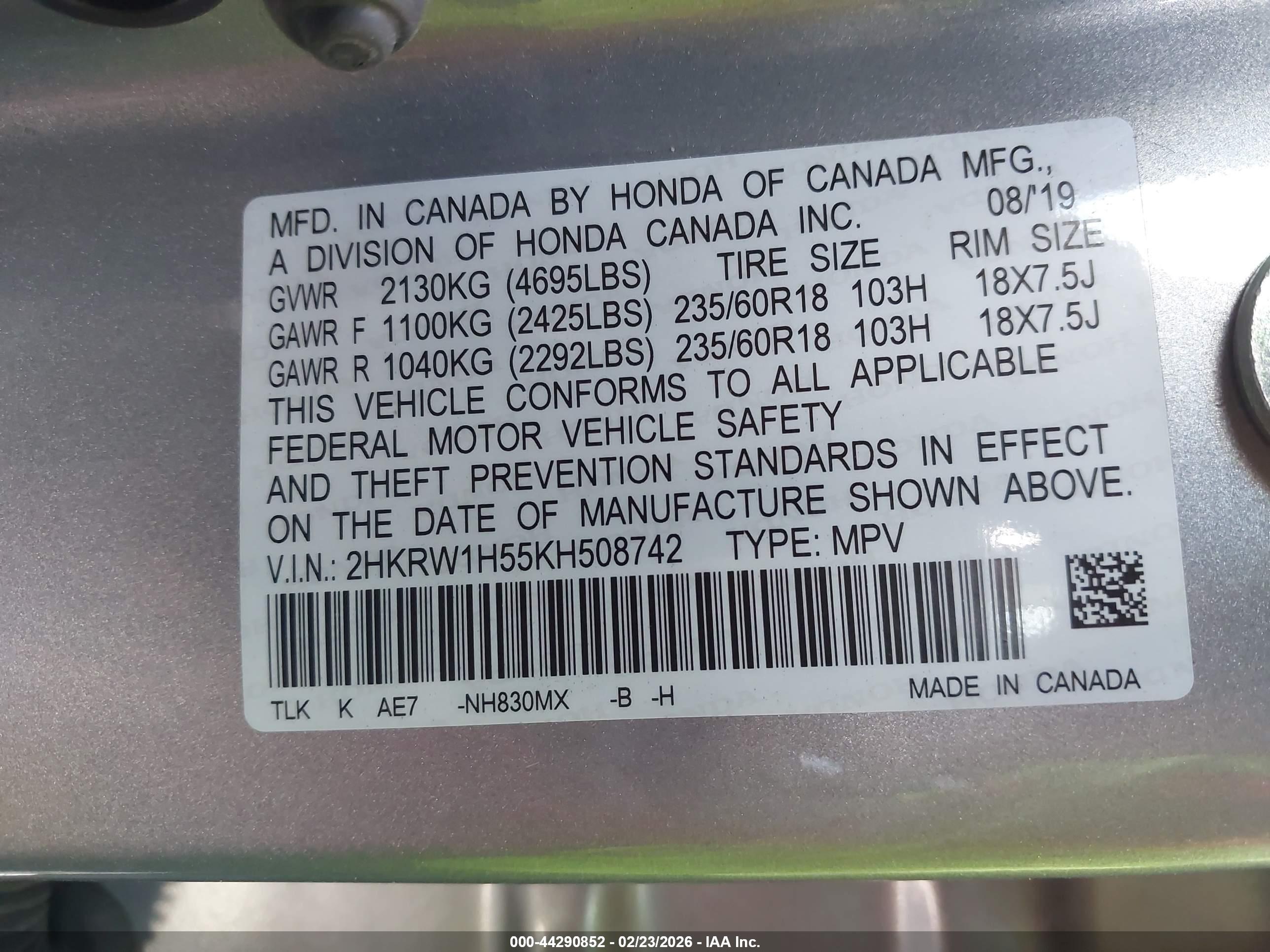 HONDA CR-V image 9