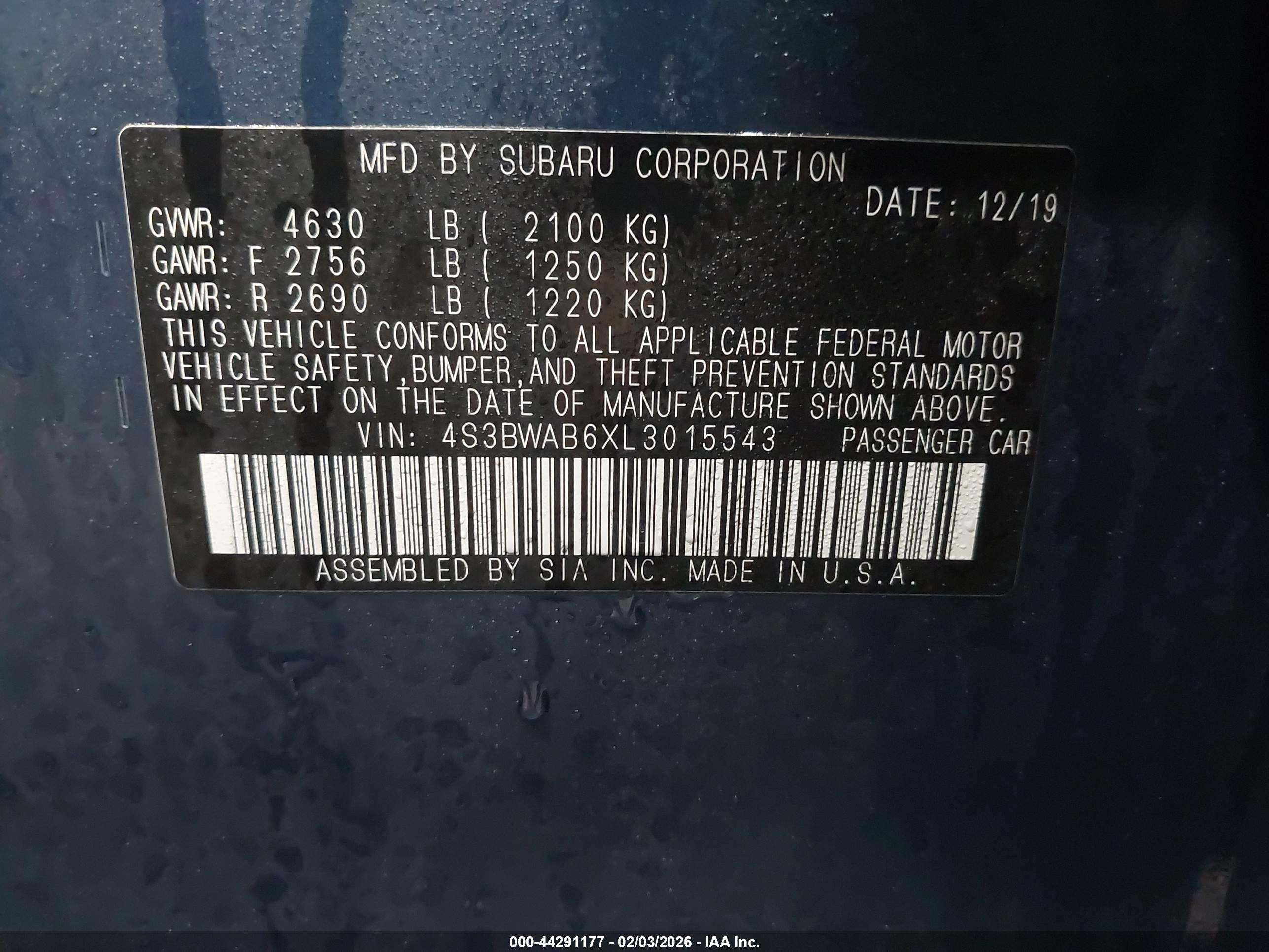SUBARU LEGACY image 9