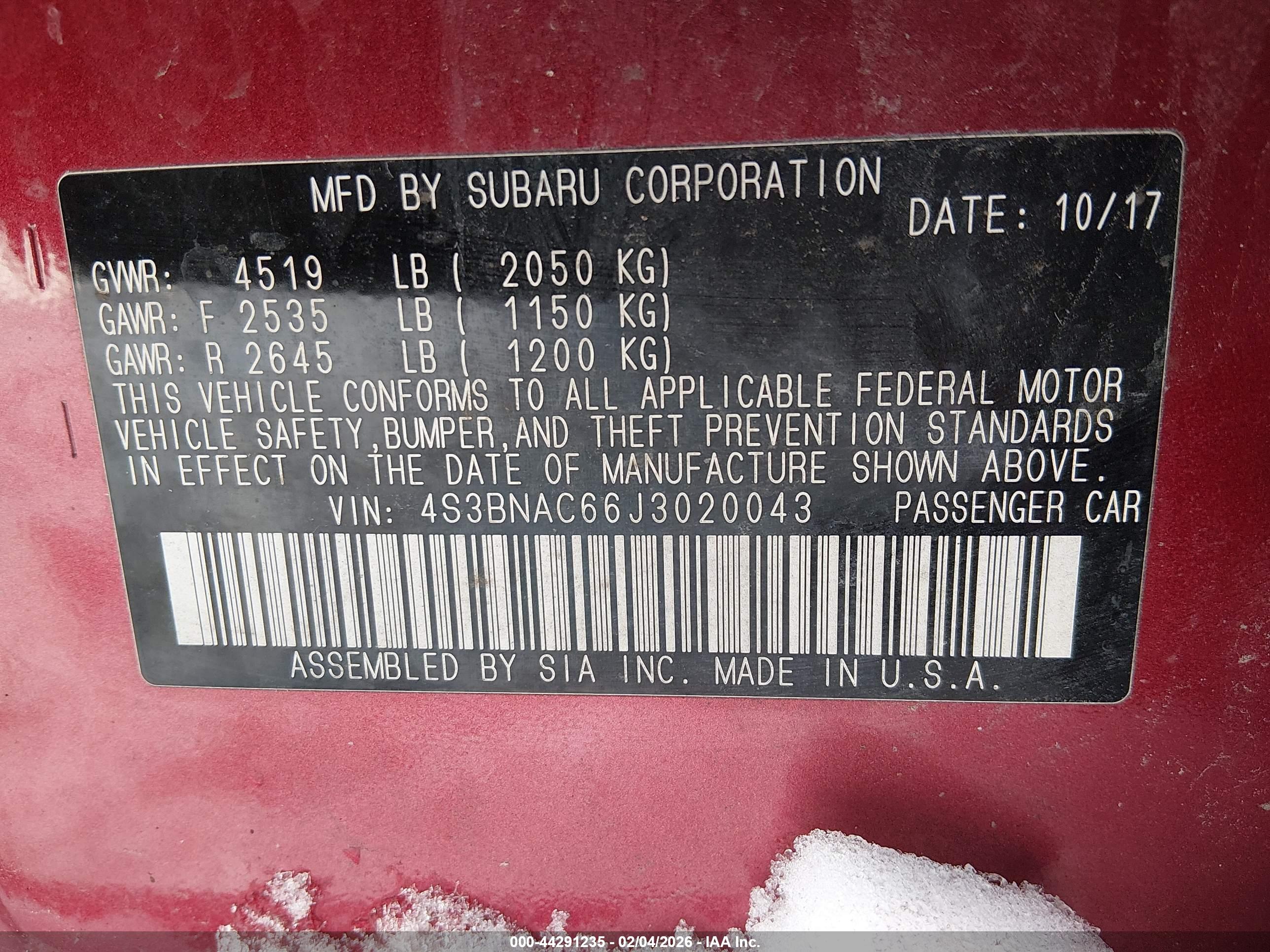 SUBARU LEGACY image 9
