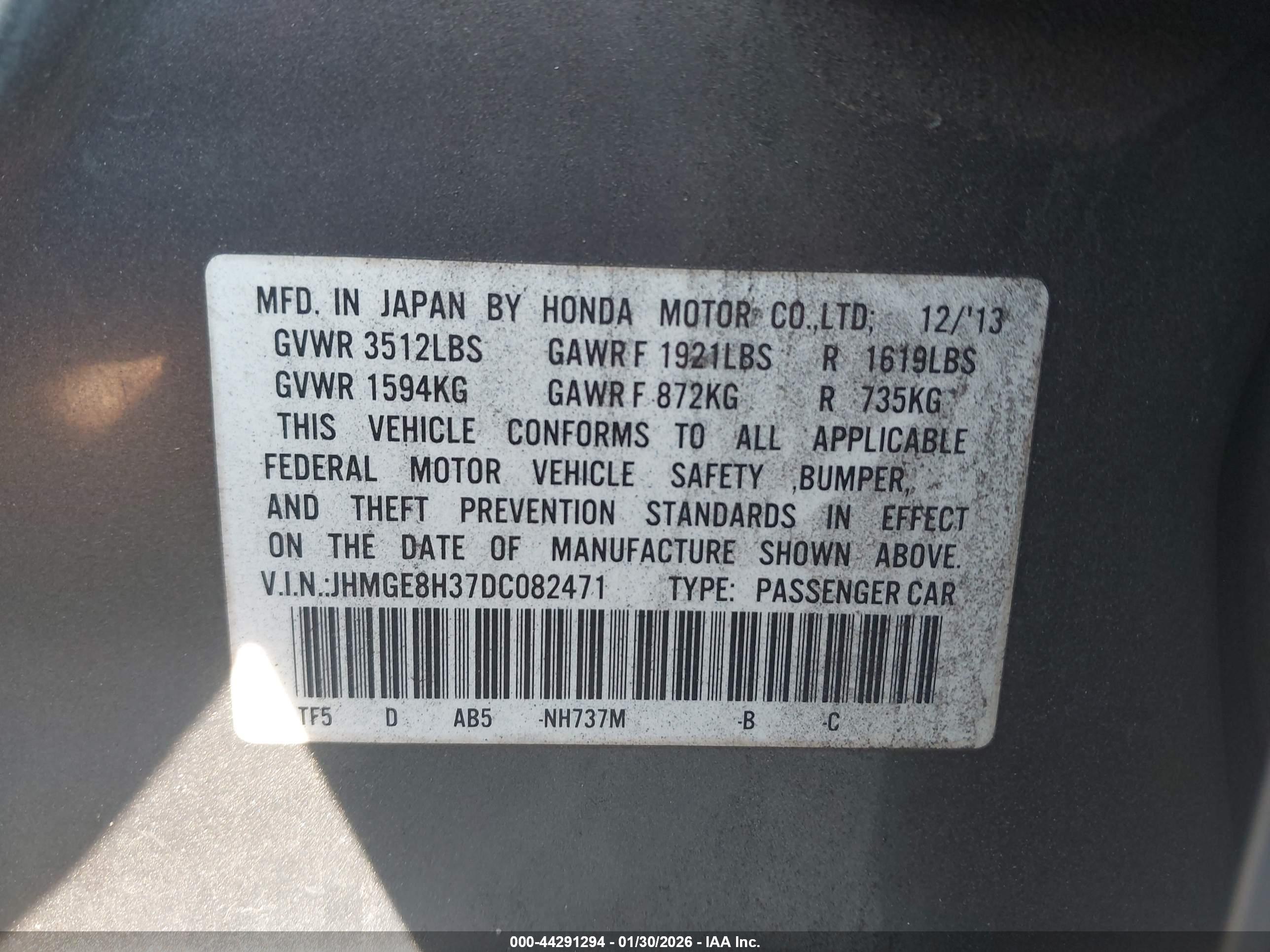HONDA FIT image 9