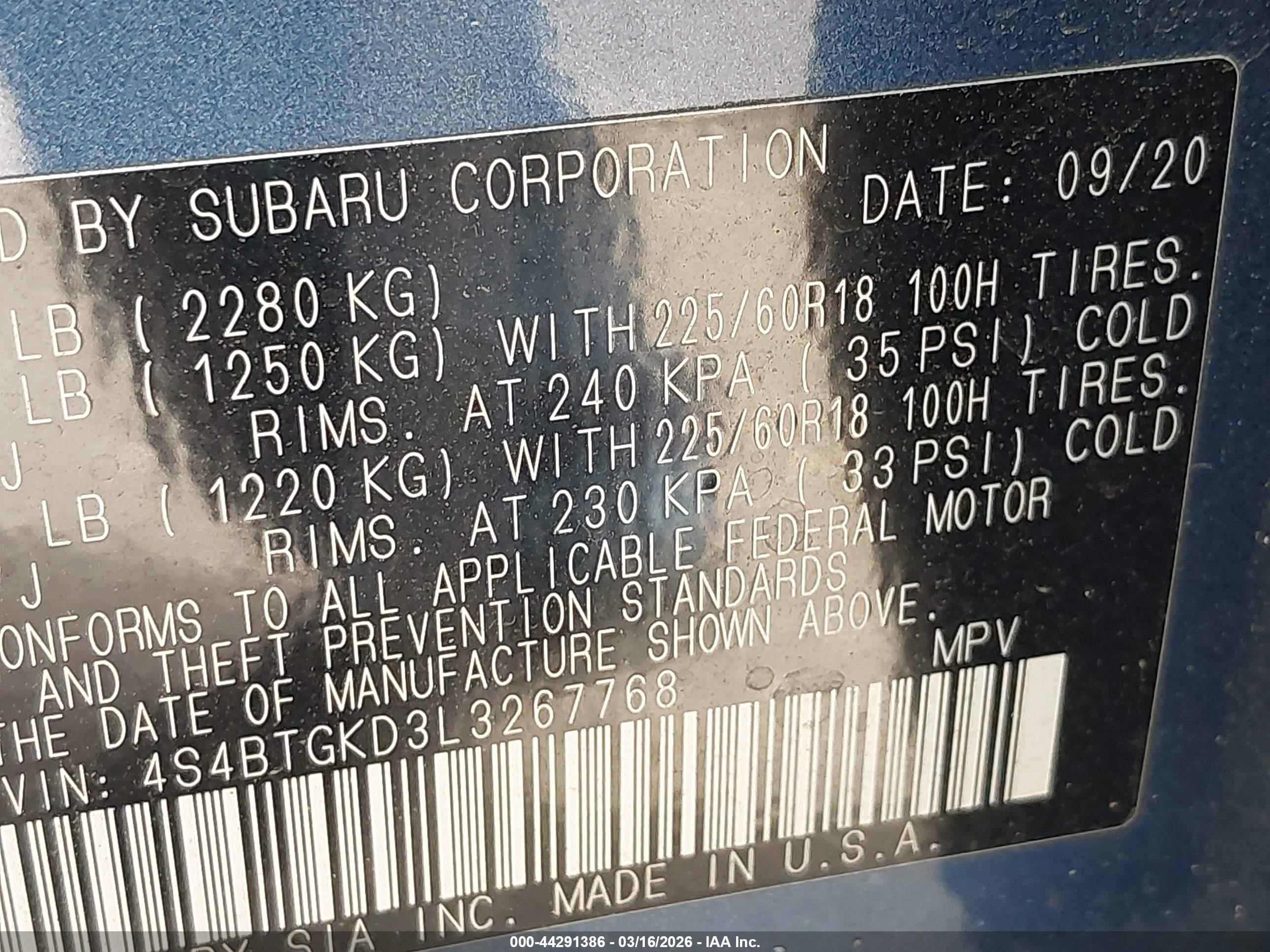 SUBARU OUTBACK image 9
