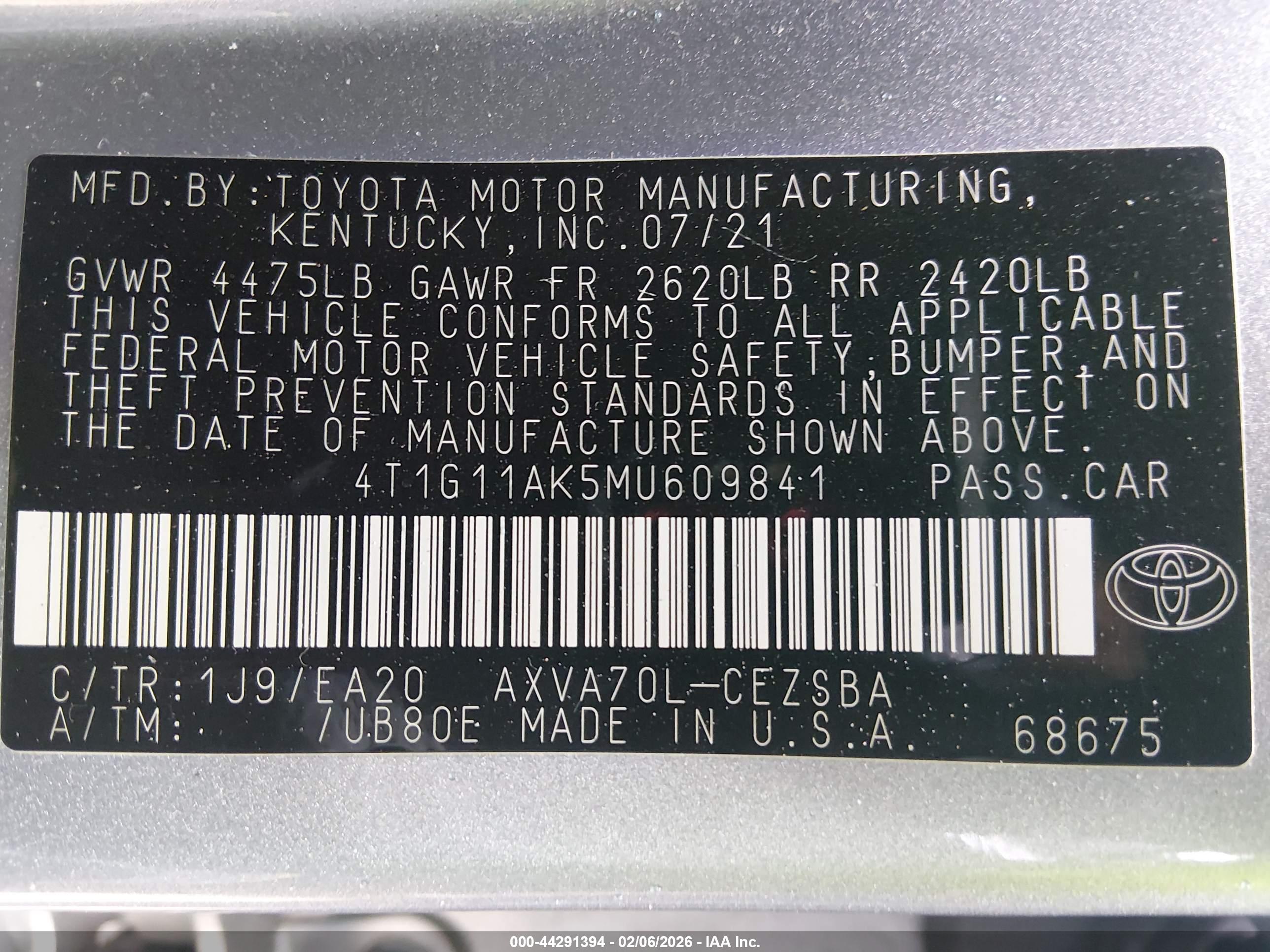 TOYOTA CAMRY image 9