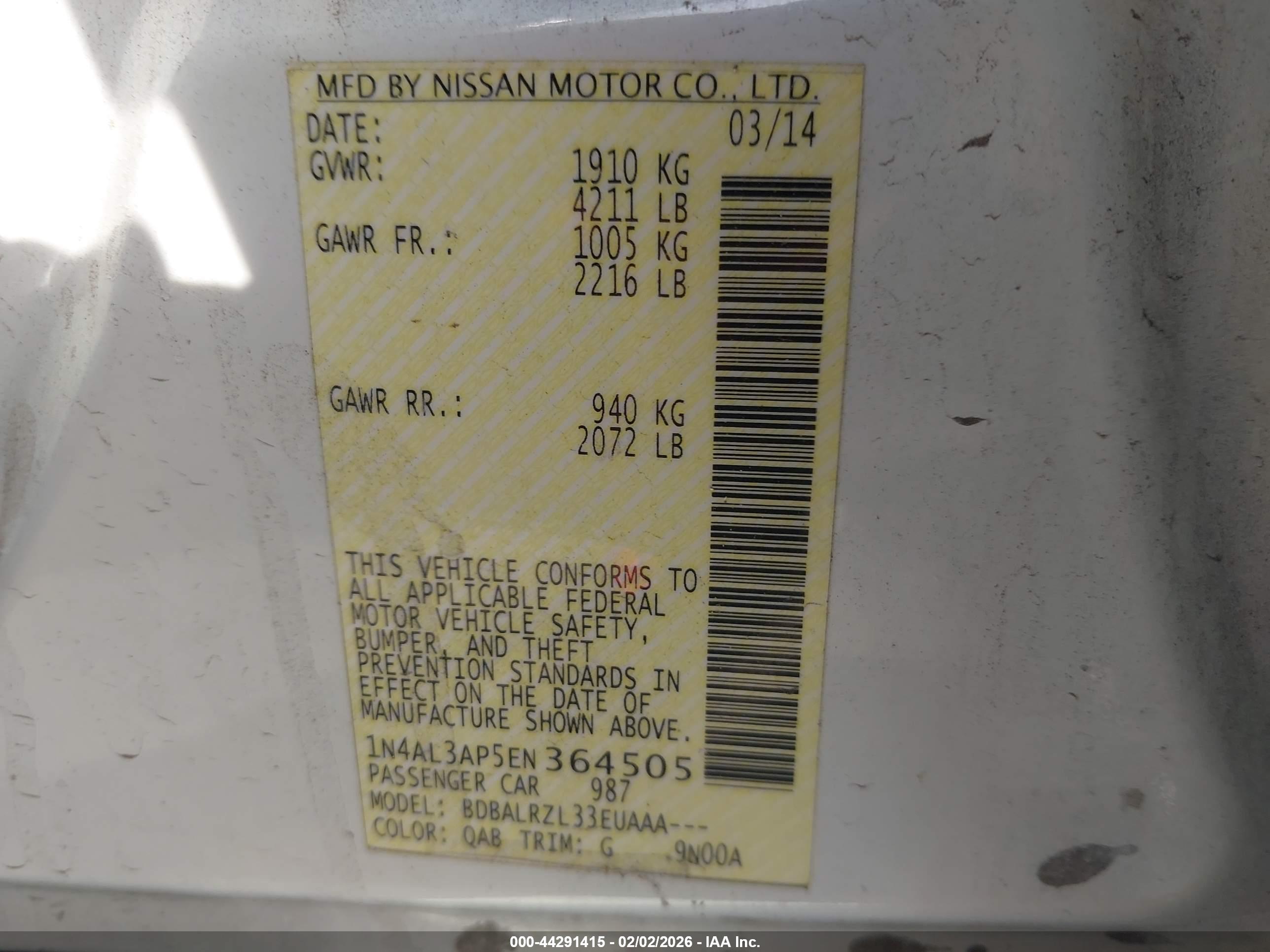 NISSAN ALTIMA image 9