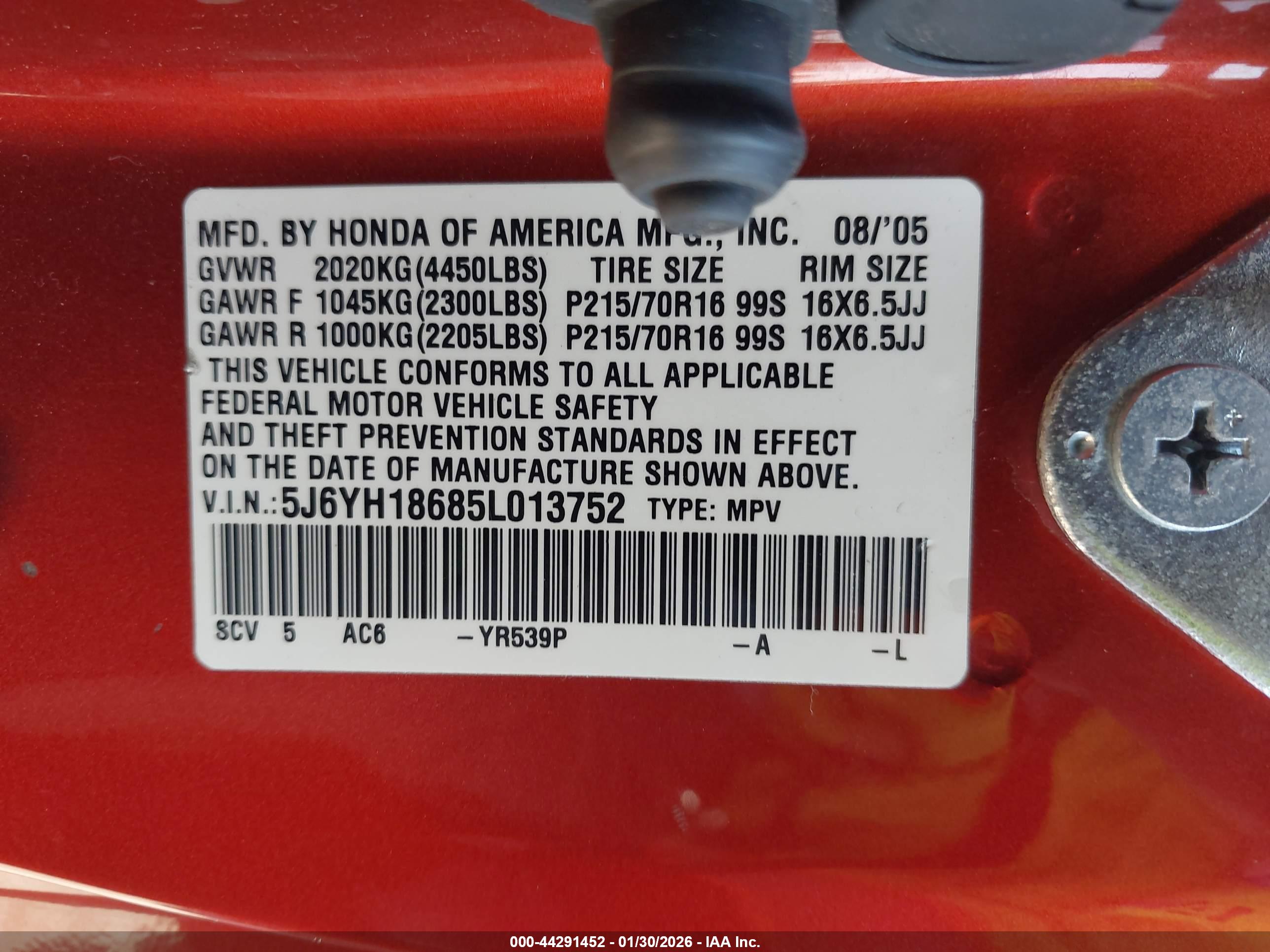 HONDA ELEMENT image 9