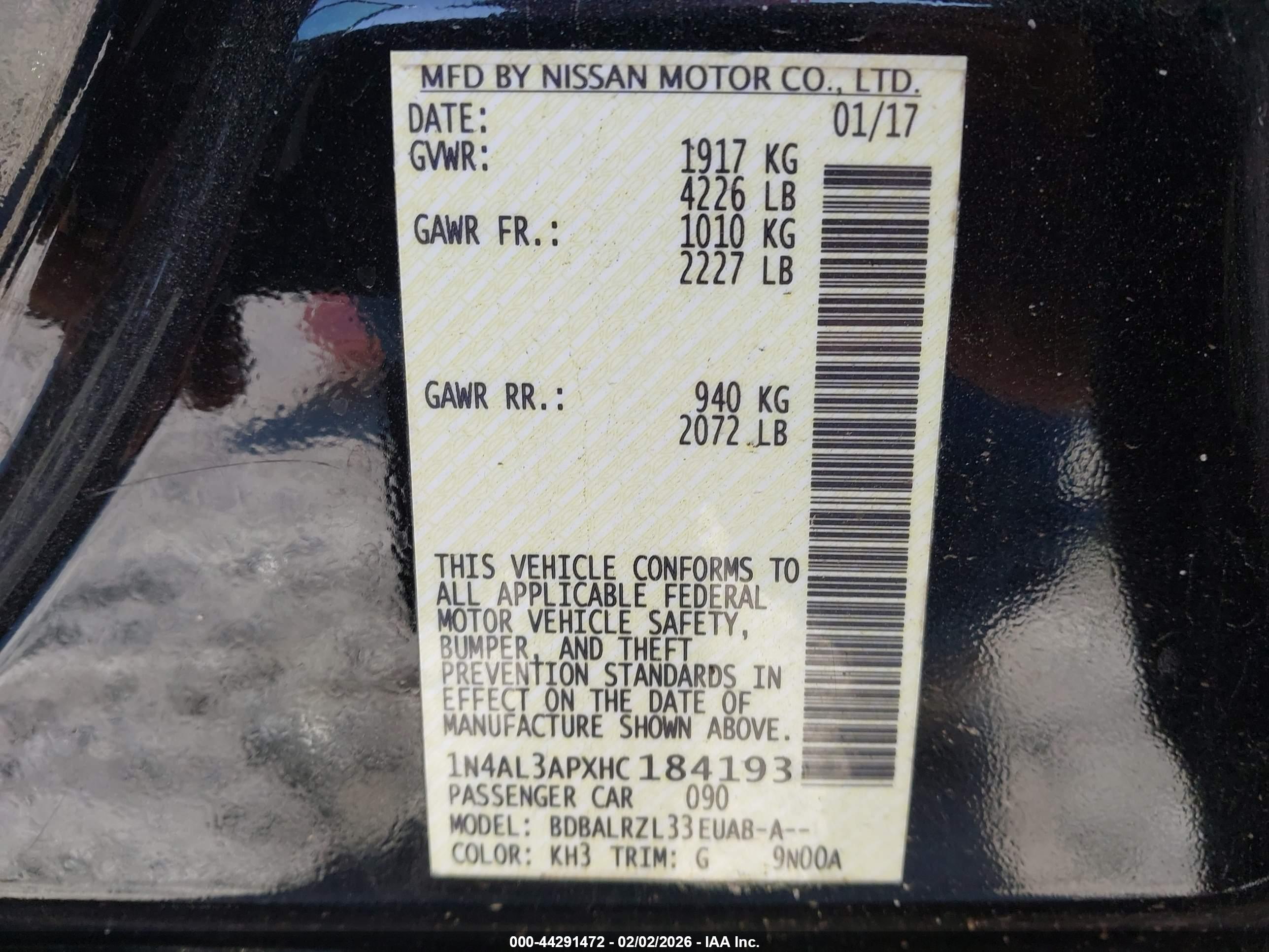 NISSAN ALTIMA image 9