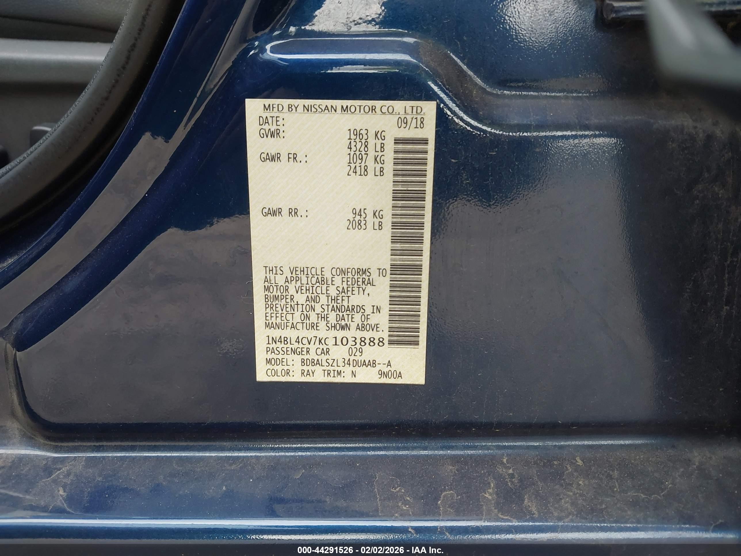 NISSAN ALTIMA image 9