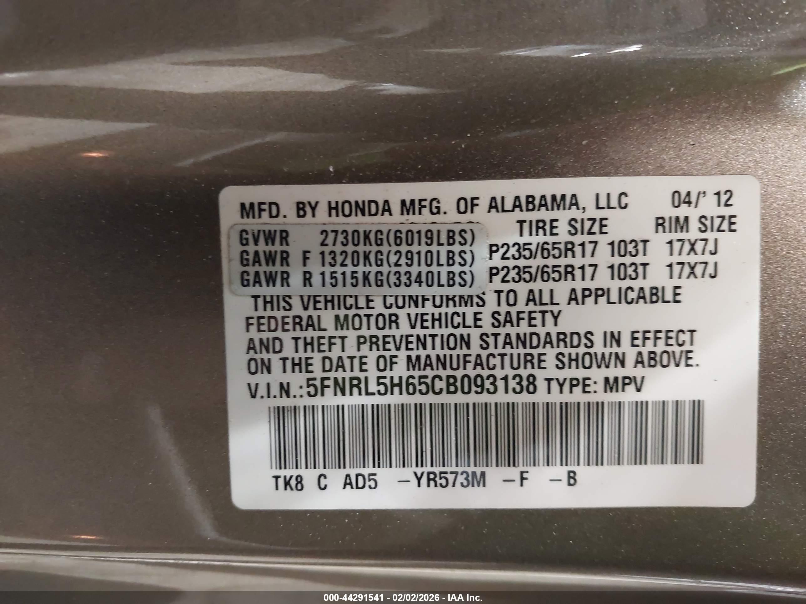 HONDA ODYSSEY image 9