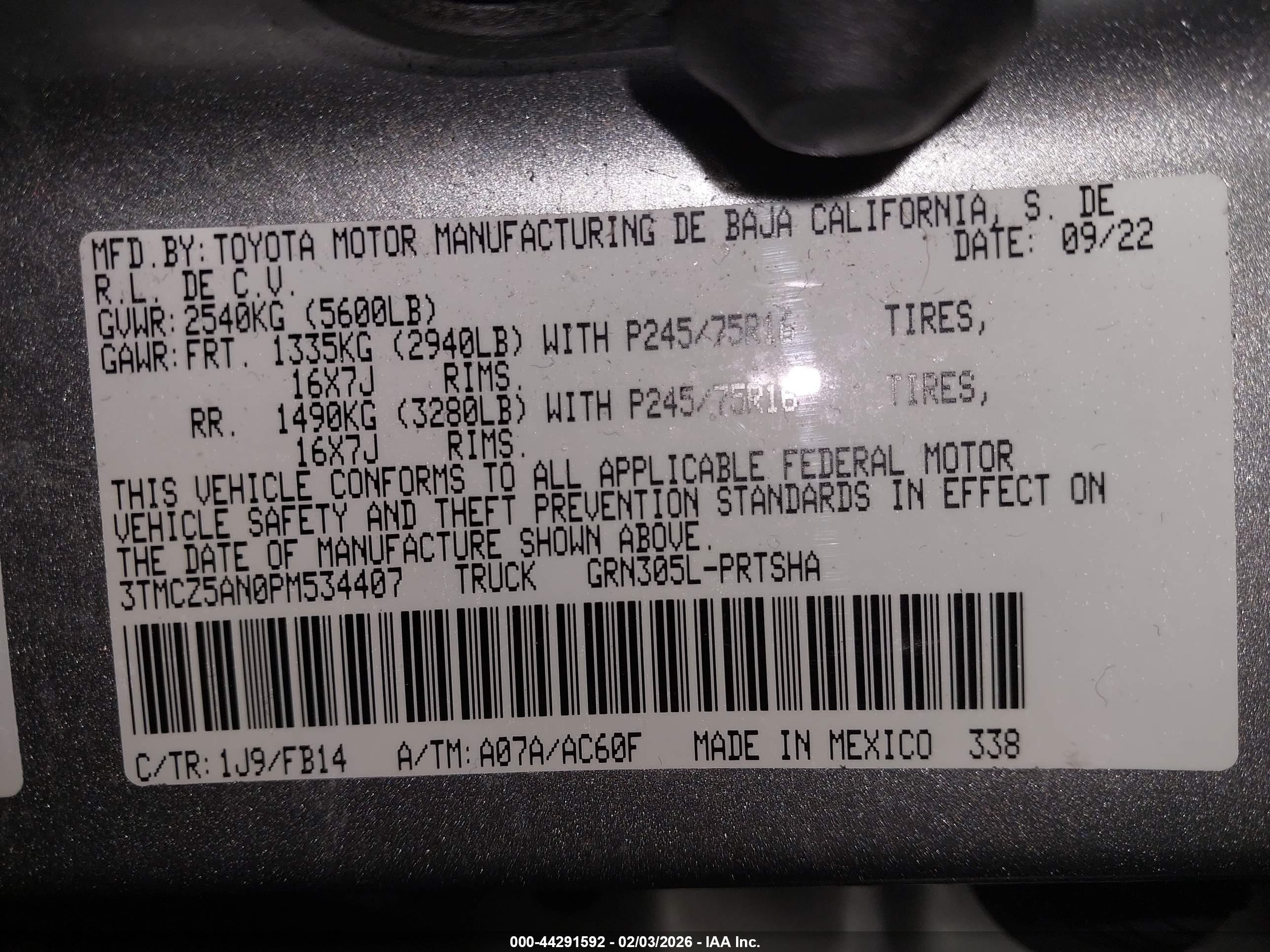 TOYOTA TACOMA image 9