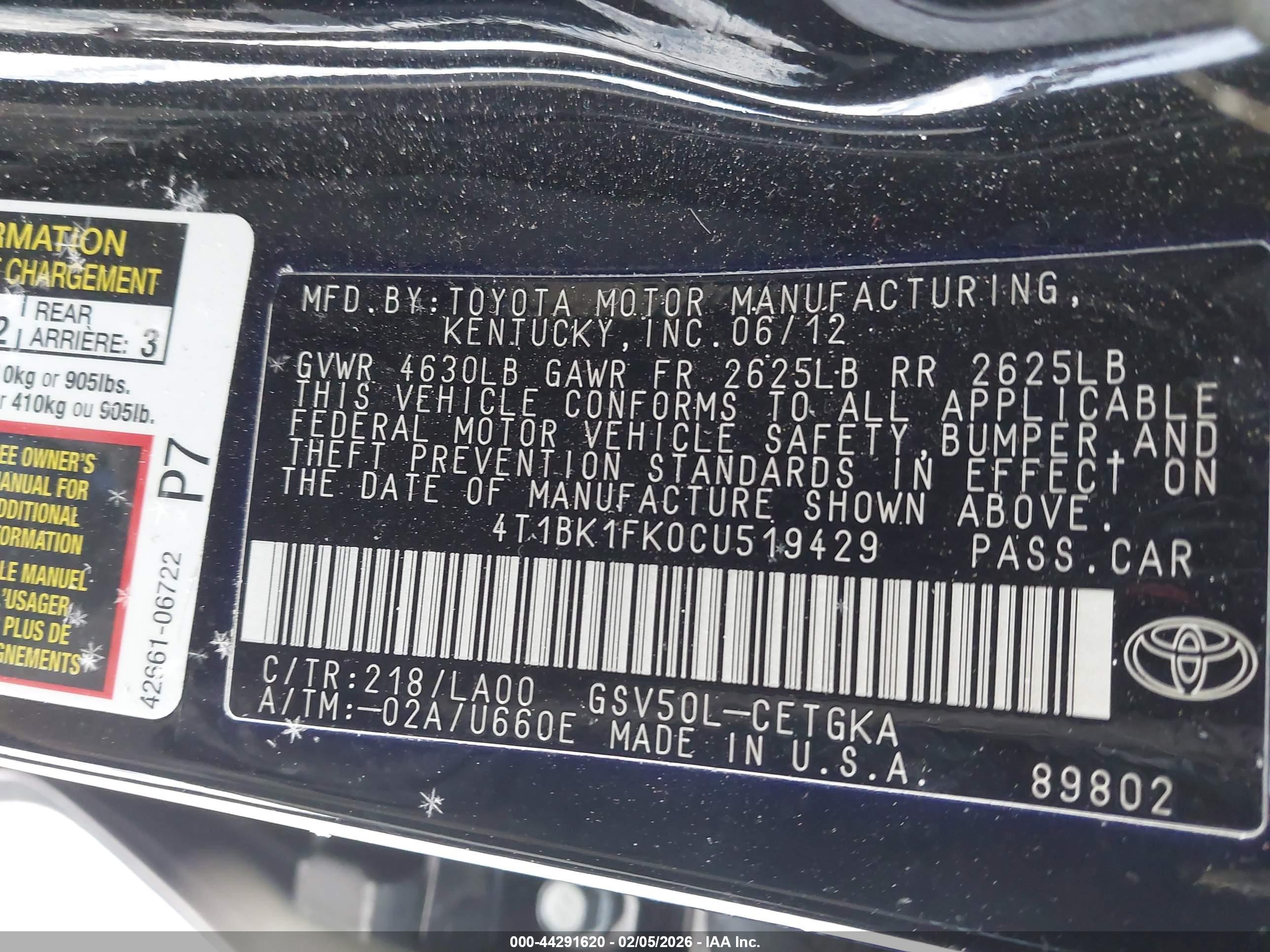 TOYOTA CAMRY image 9