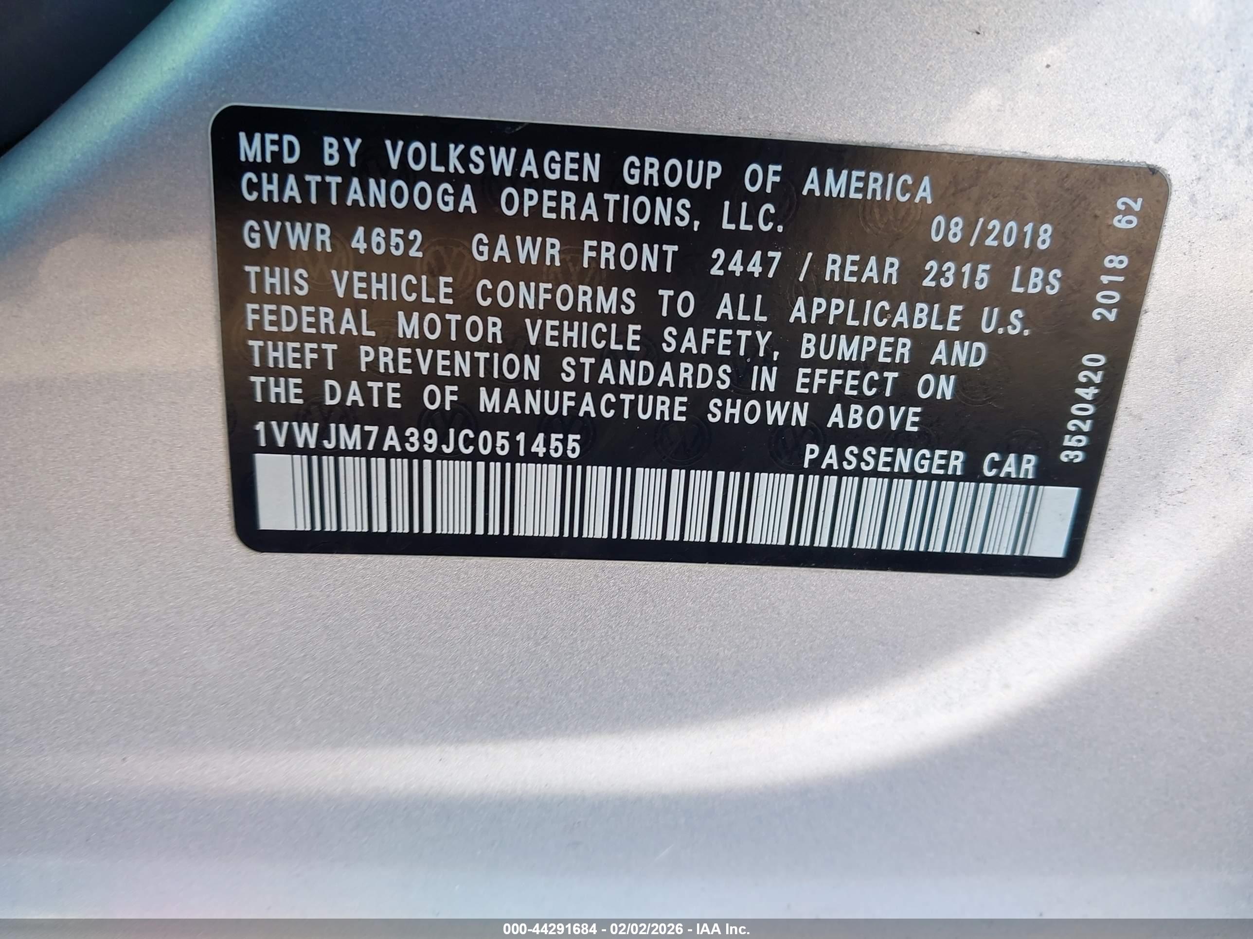VOLKSWAGEN PASSAT image 9