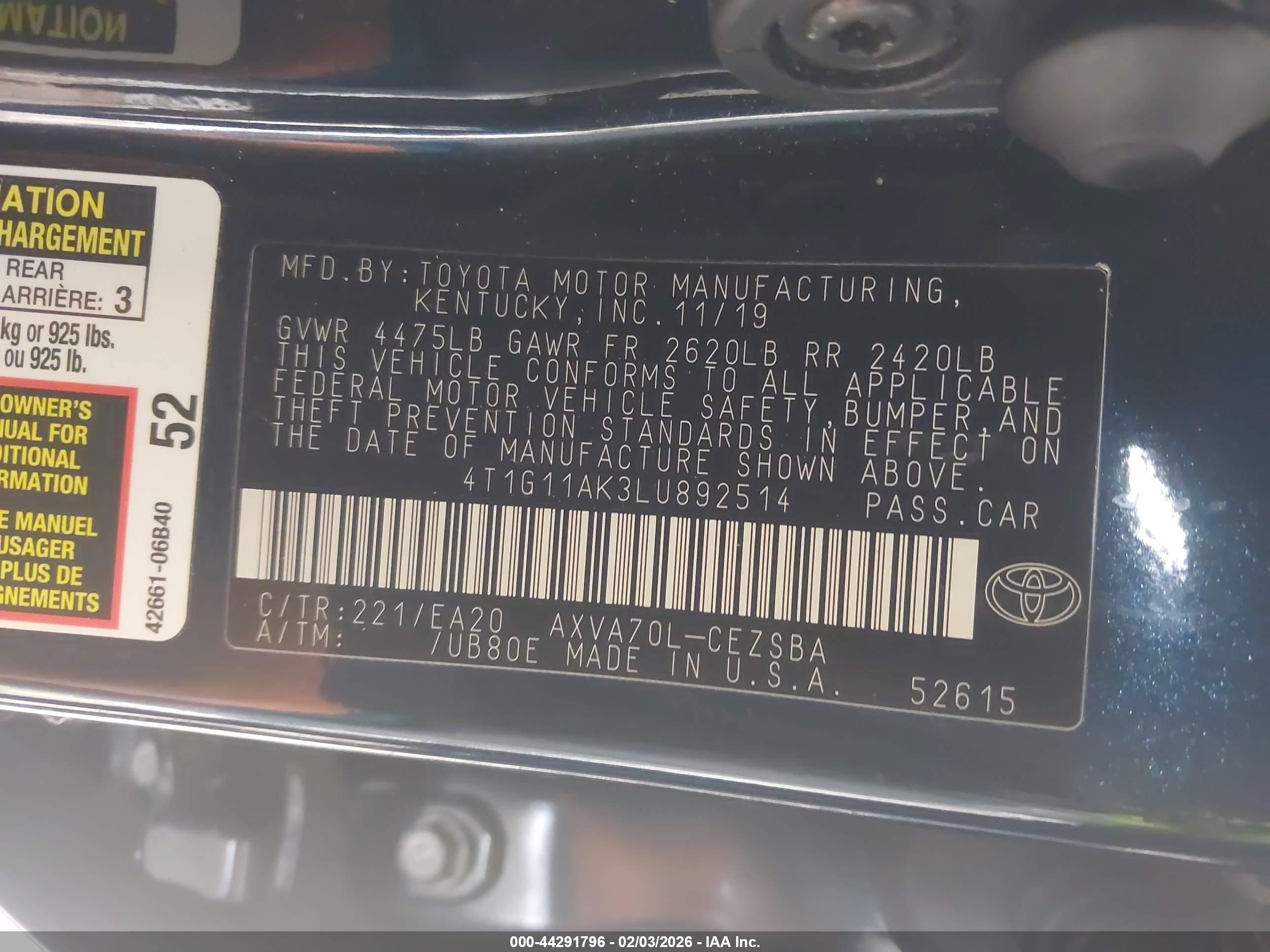 TOYOTA CAMRY image 9