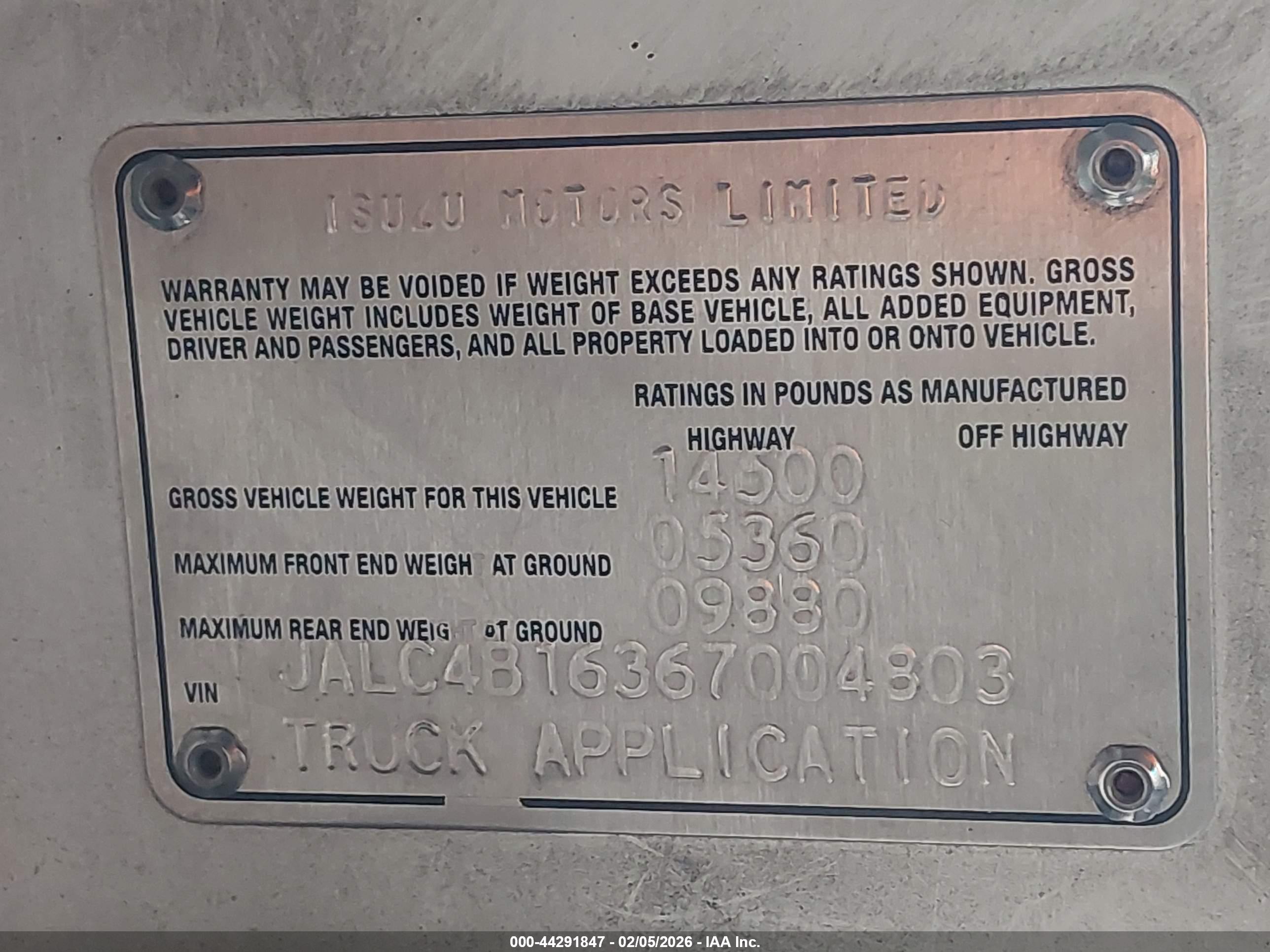 ISUZU W4S042 image 9
