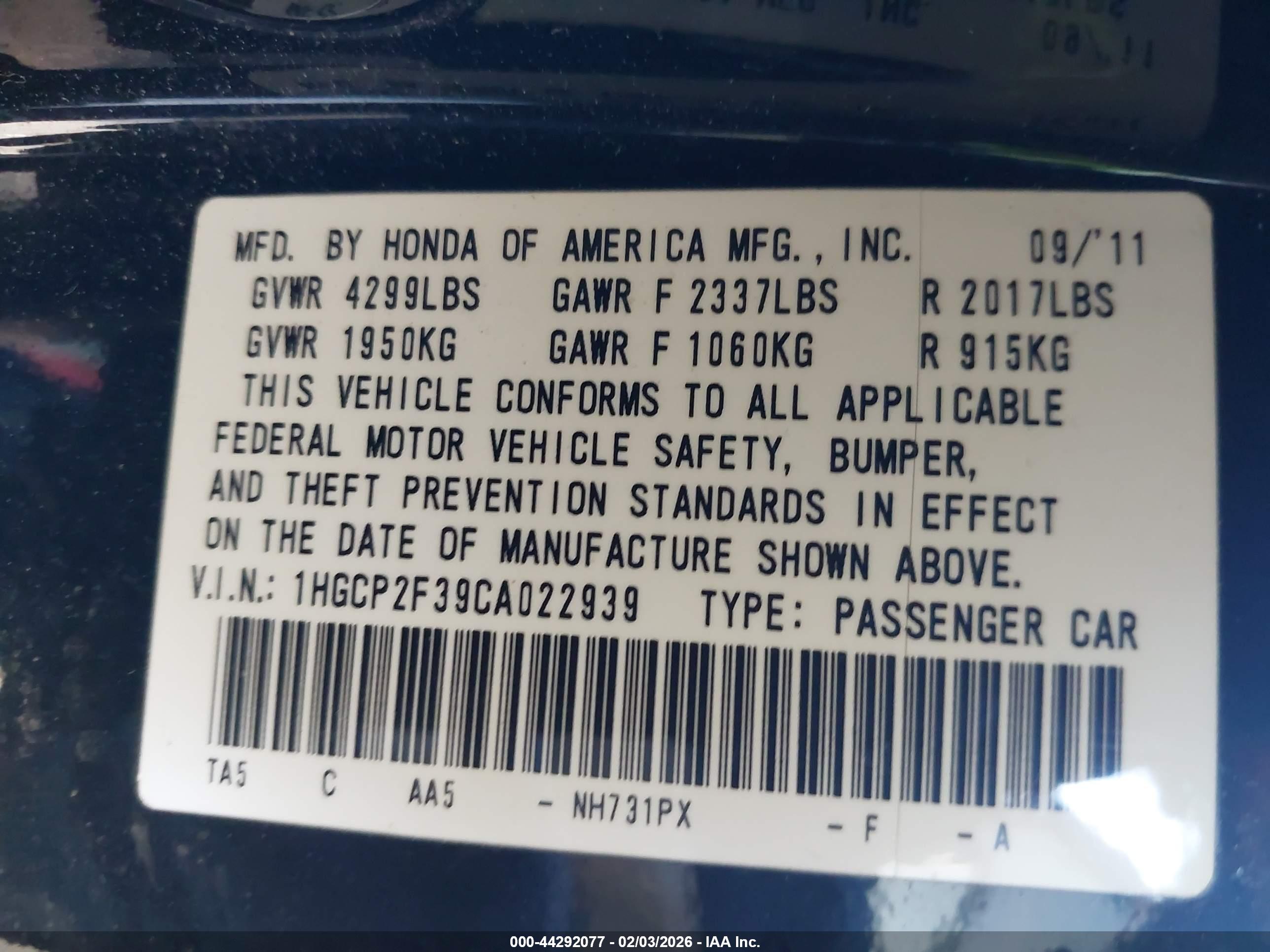 HONDA ACCORD image 9