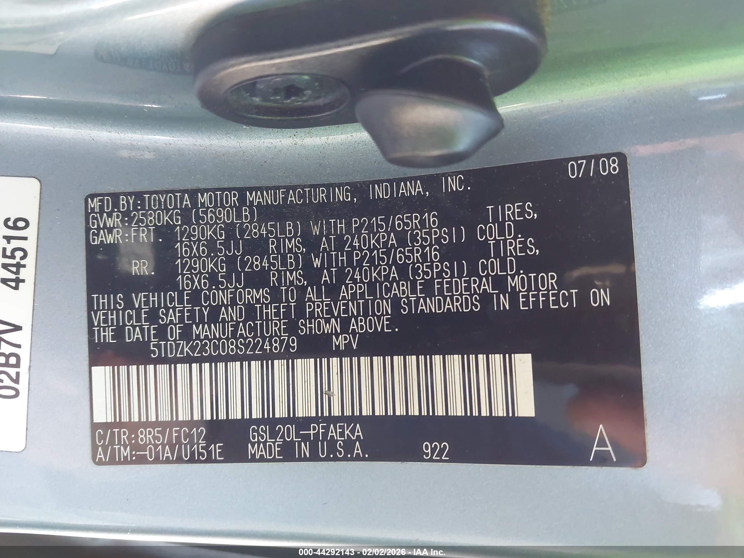 TOYOTA SIENNA image 9