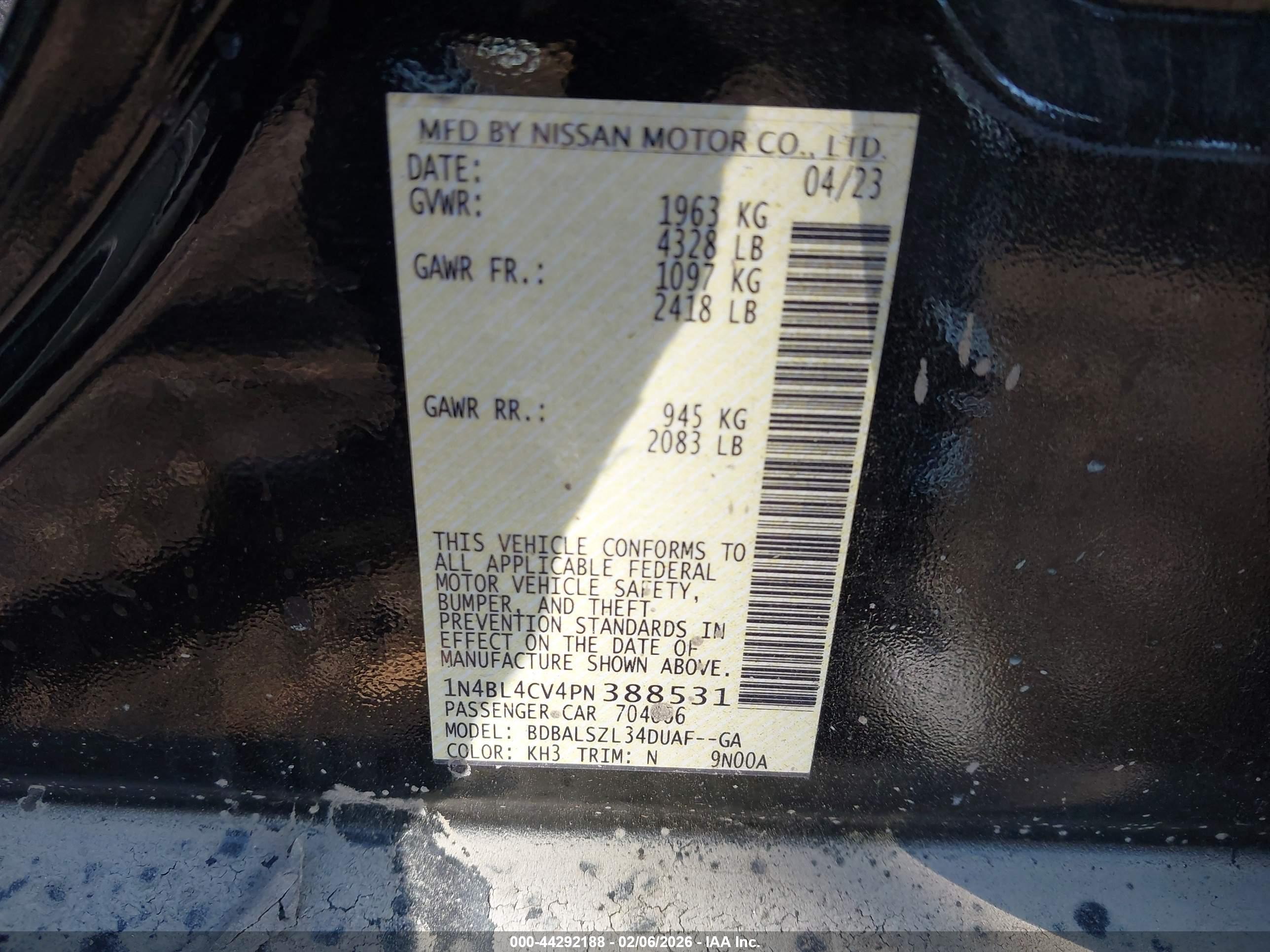 NISSAN ALTIMA image 9