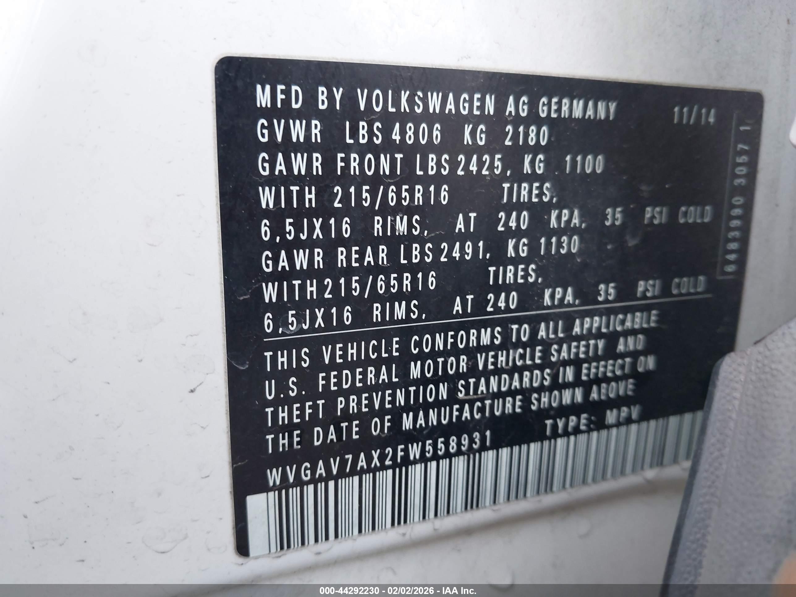 VOLKSWAGEN TIGUAN image 9