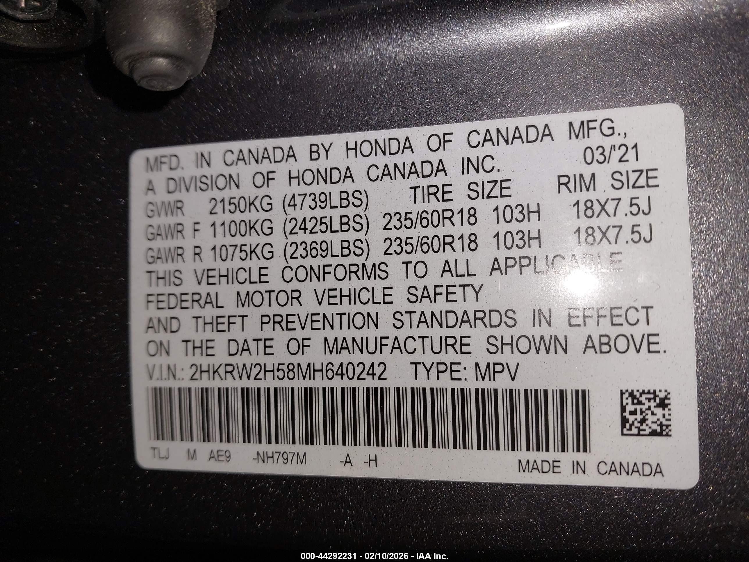 HONDA CR-V image 9