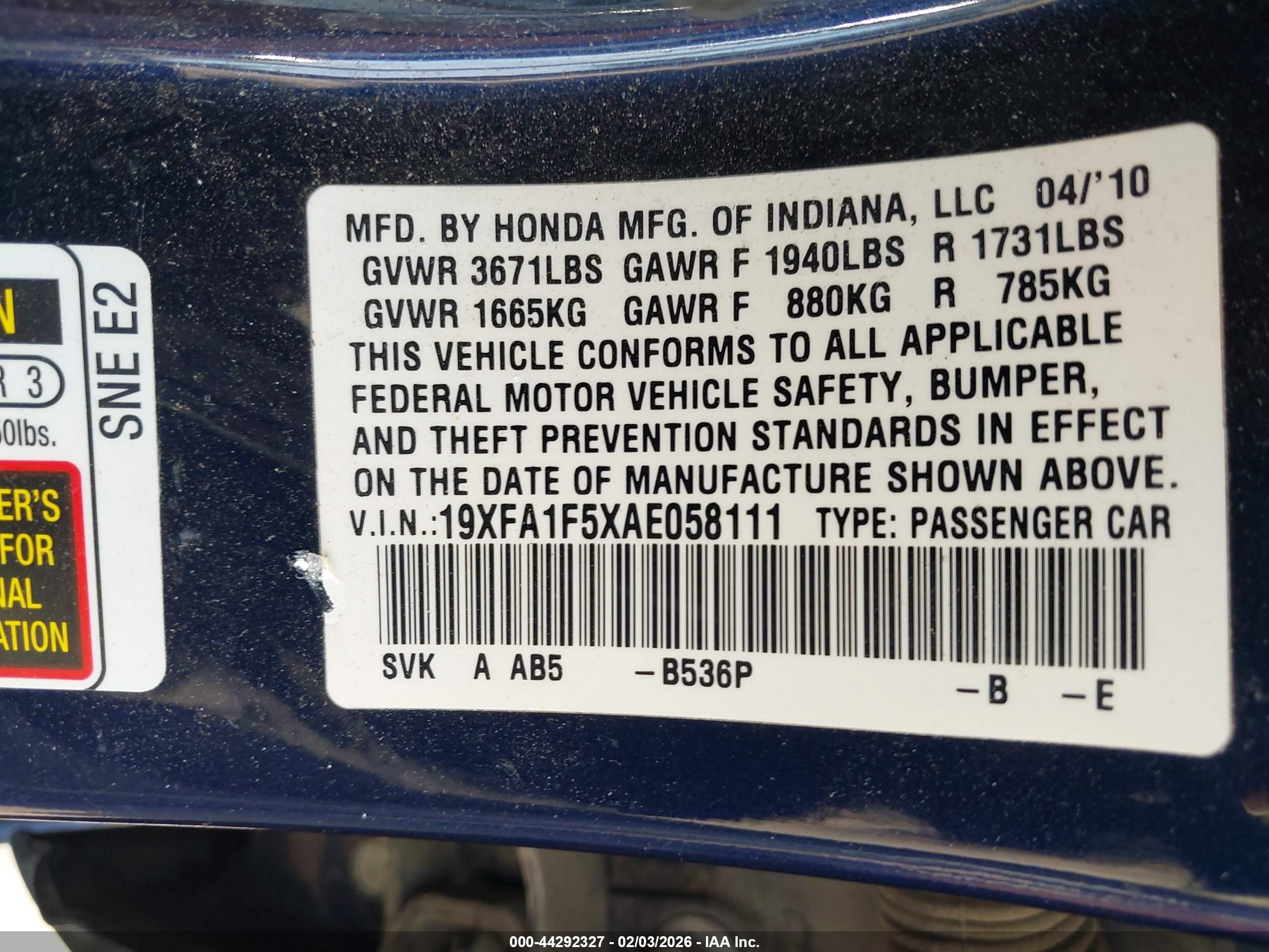 HONDA CIVIC image 9