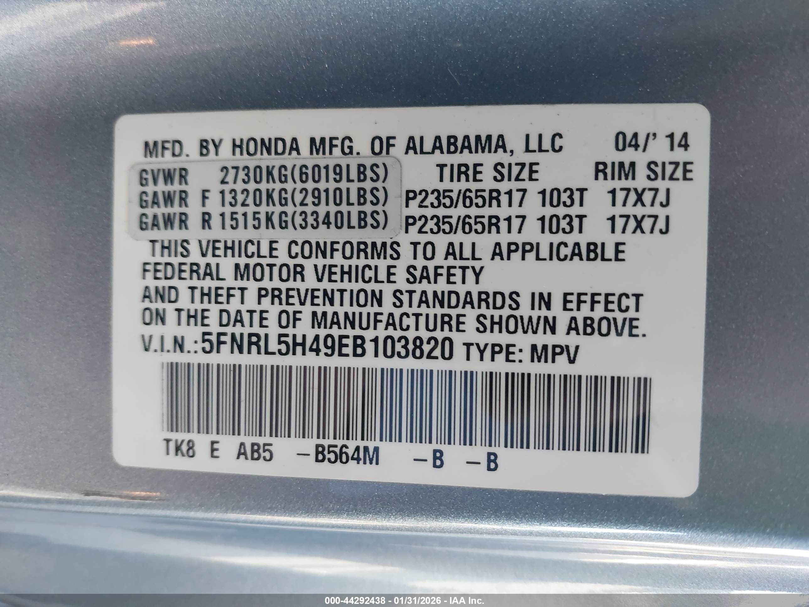 HONDA ODYSSEY image 9